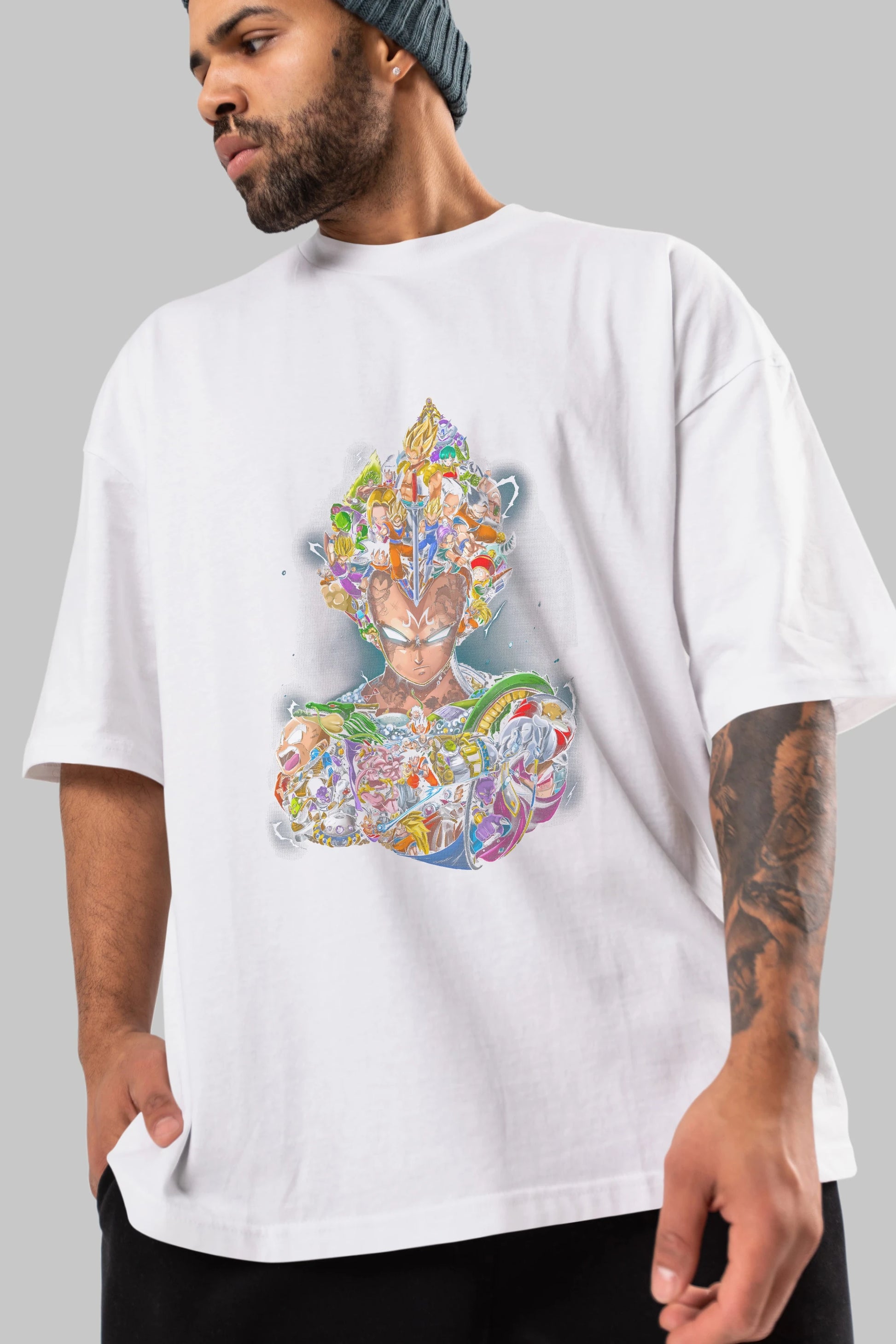 DRAGON BALL ART (3) Anime Ön Baskılı Oversize t-shirt %100 pamuk Erkek Kadın Unisex
