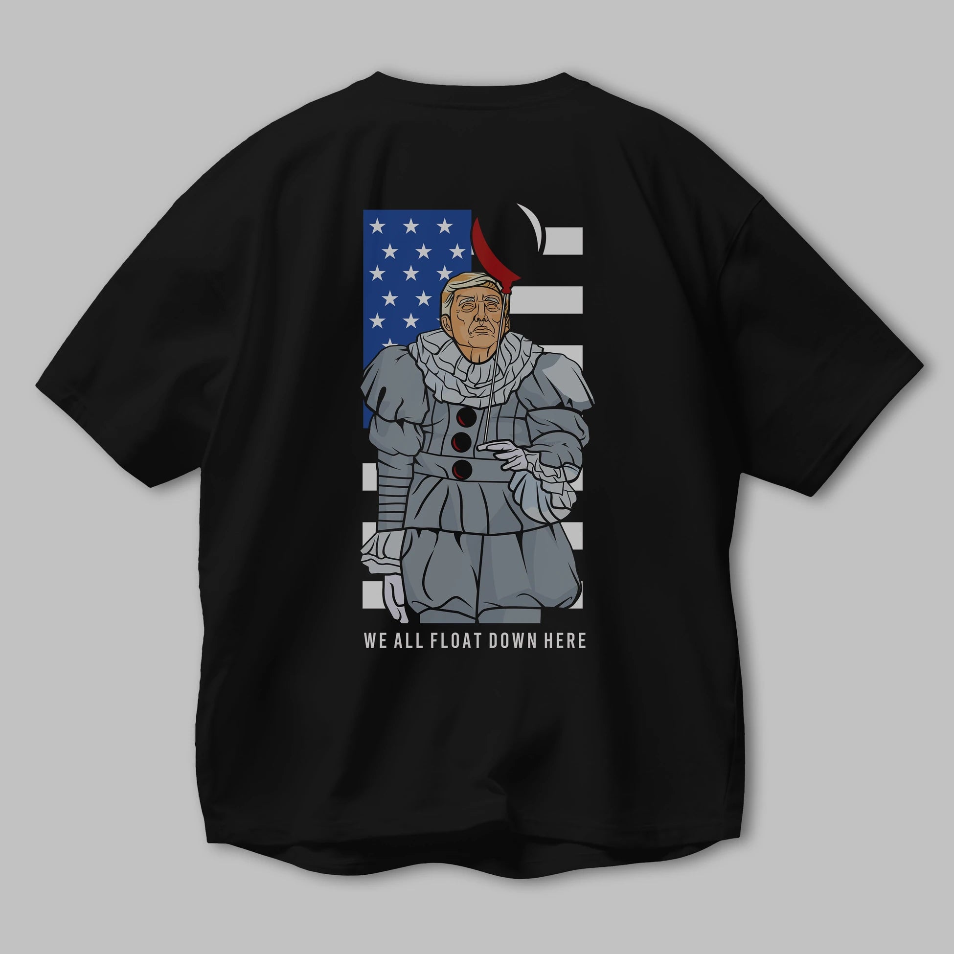 It Trump Arka Baskılı Oversize t-shirt Erkek Kadın Unisex %100 Pamuk tişort