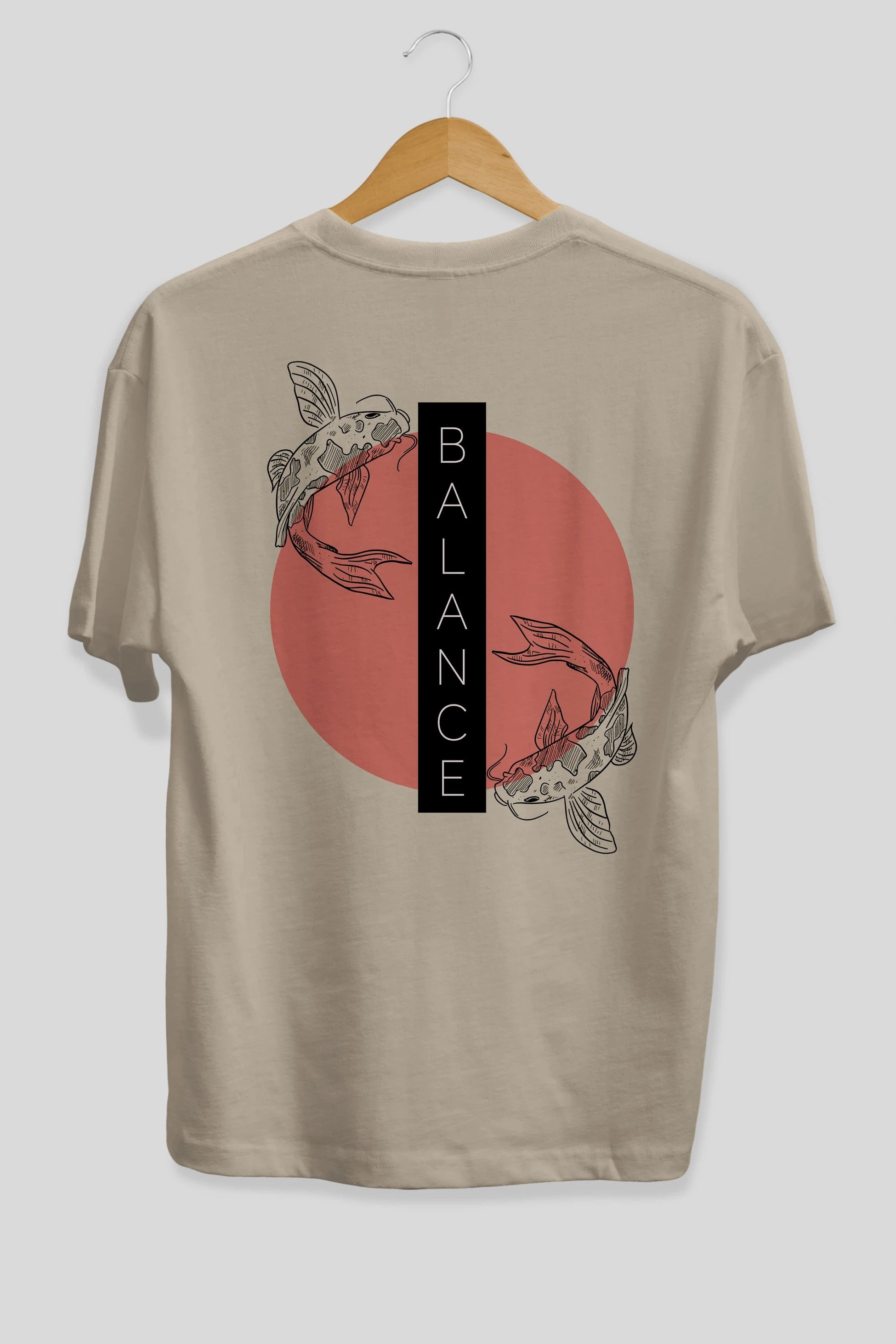 Balance 2 Yazılı Arka Baskılı Oversize t-shirt Erkek Kadın Unisex