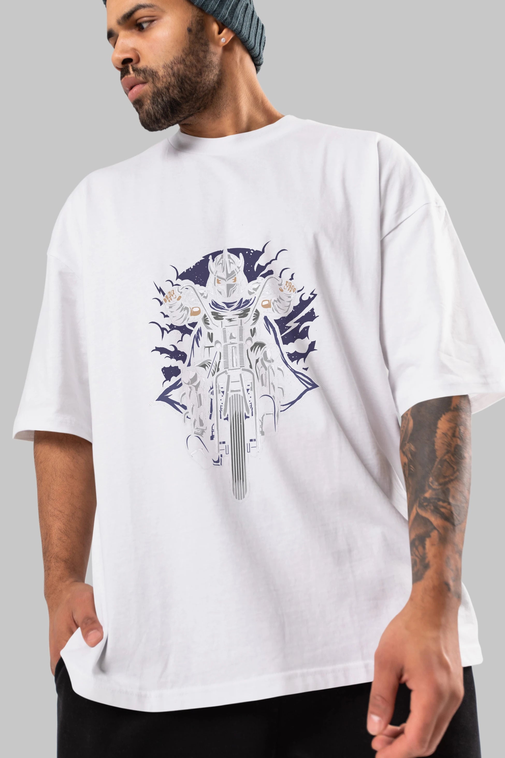 Shred Chopper Ön Baskılı Oversize t-shirt Erkek Kadın Unisex %100 Pamuk tişort