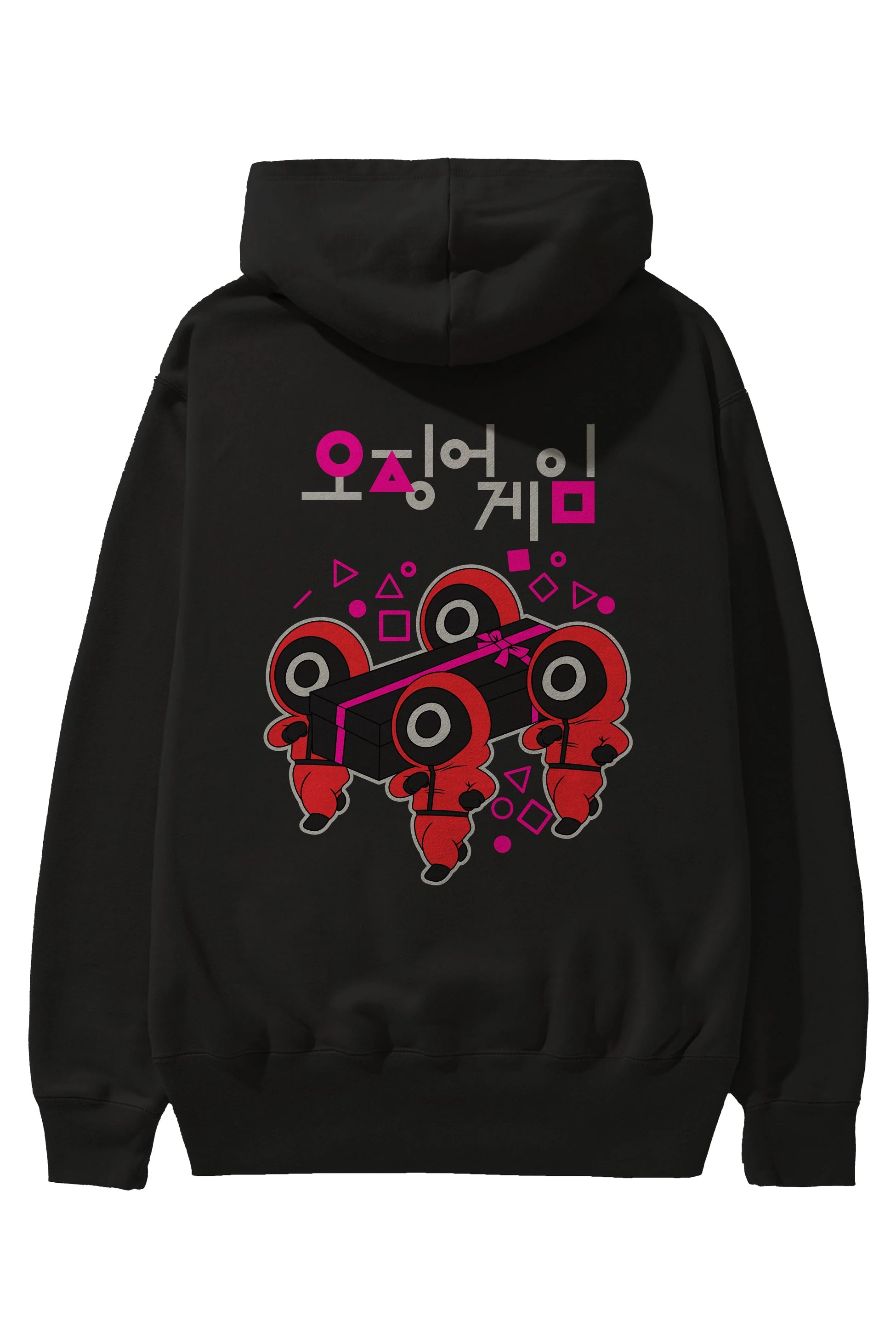 Squid Game (6) Arka Baskılı Hoodie Oversize Kapüşonlu Sweatshirt Erkek Kadın Unisex