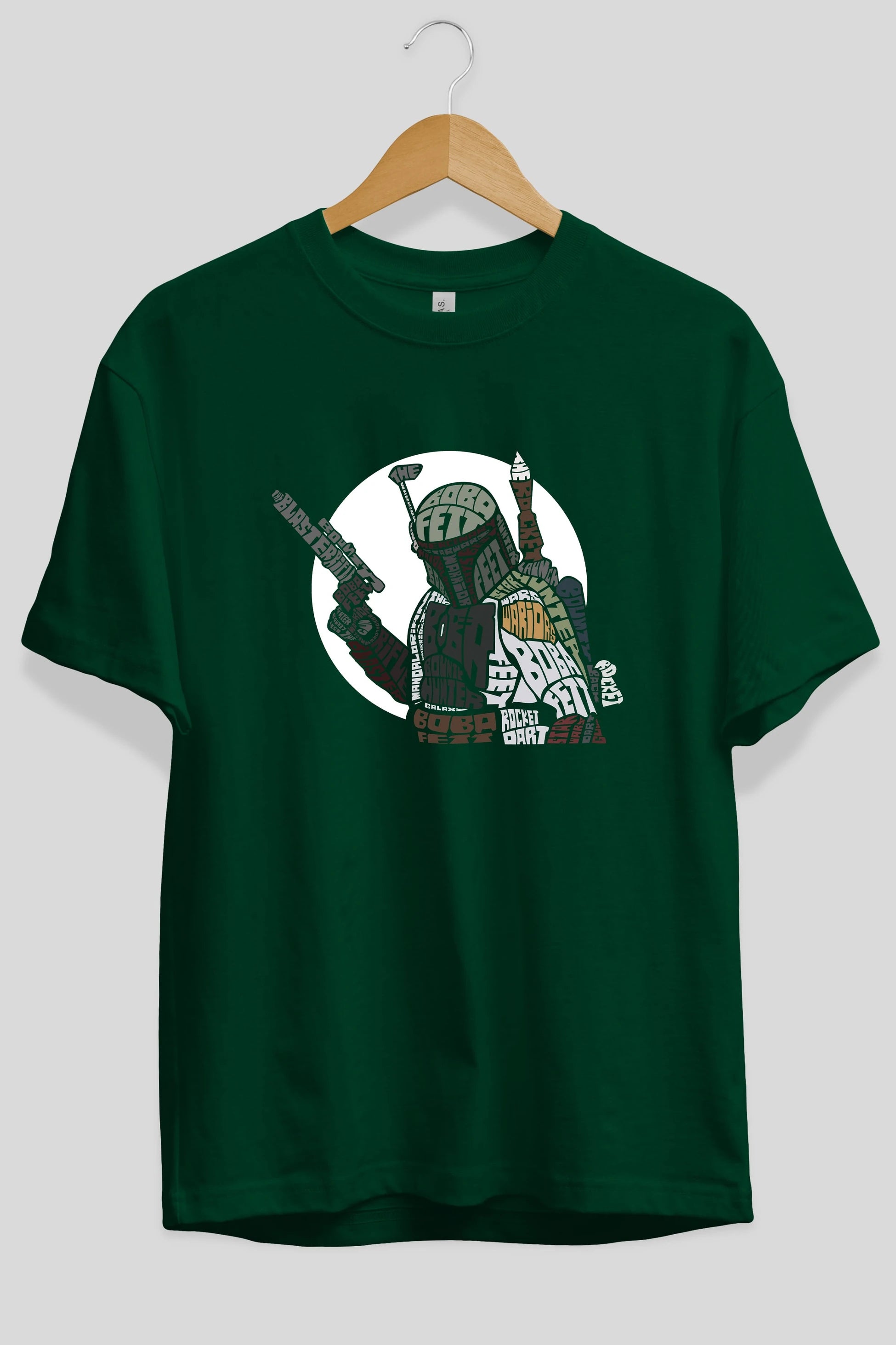 Boba Fett Ön Baskılı Oversize t-shirt %100 pamuk Erkek Kadın Unisex