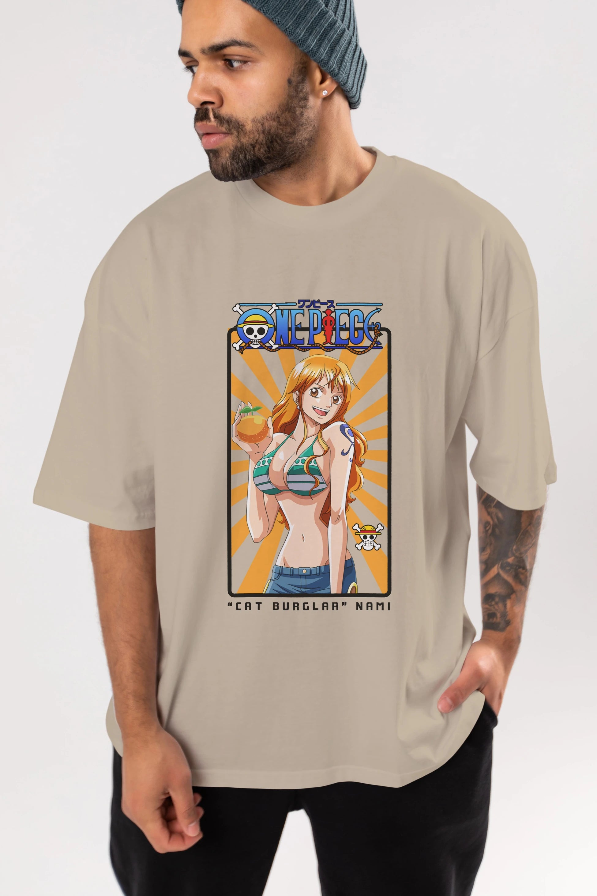 Nami Anime Ön Baskılı Oversize t-shirt Erkek Kadın Unisex