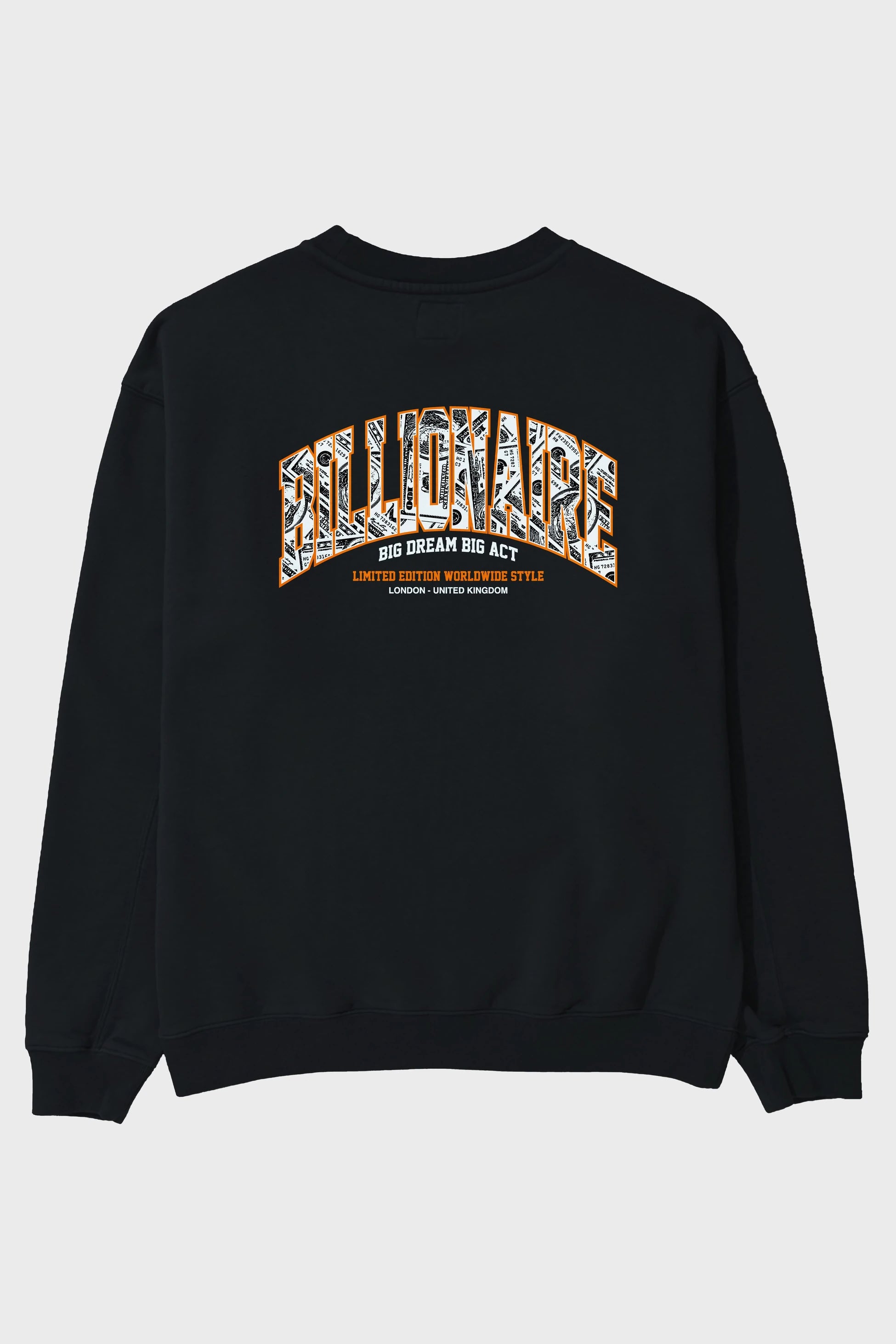 Billionaire Arka Baskılı Oversize Sweatshirt Erkek Kadın Unisex