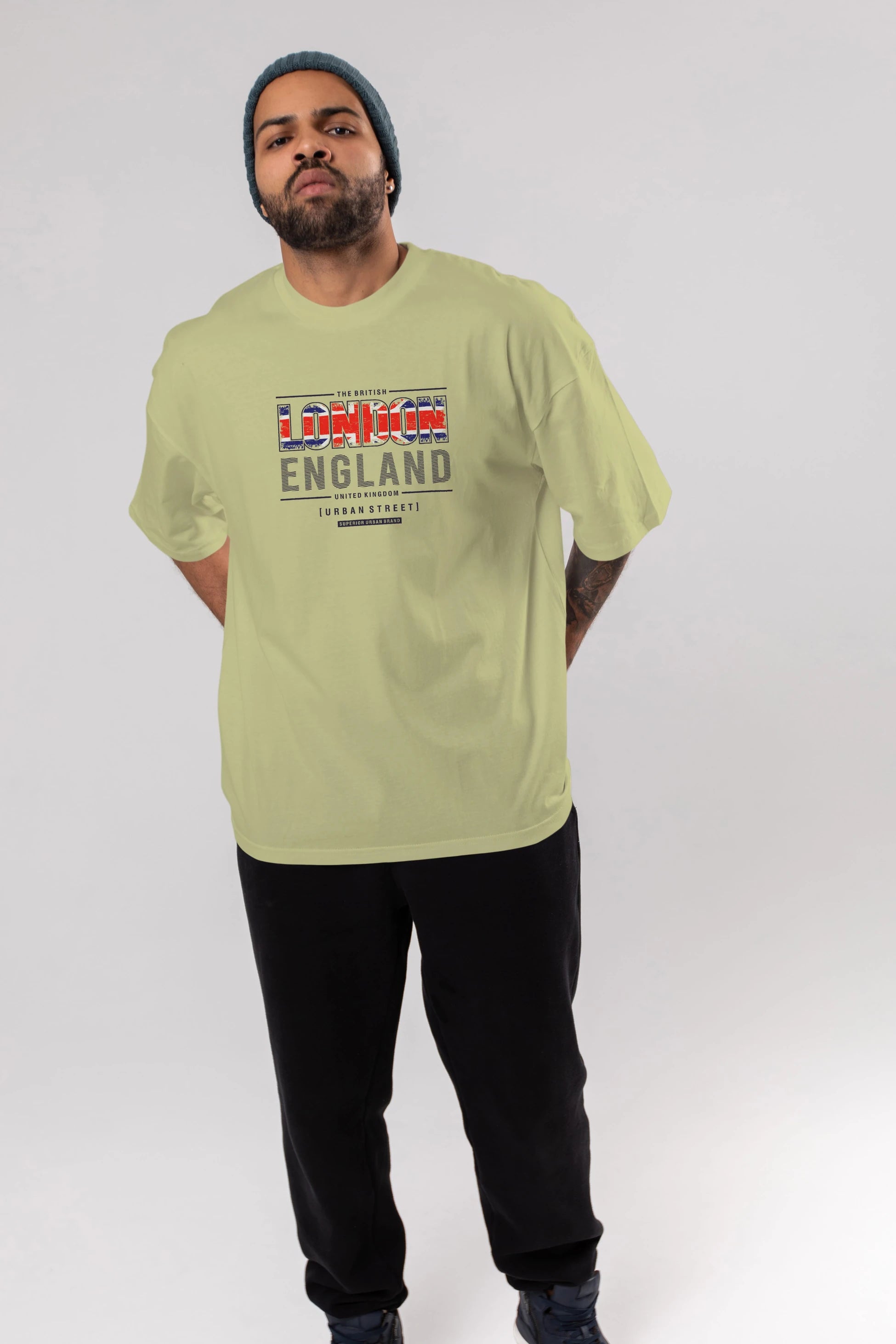 London England Ön Baskılı Oversize t-shirt Erkek Kadın Unisex