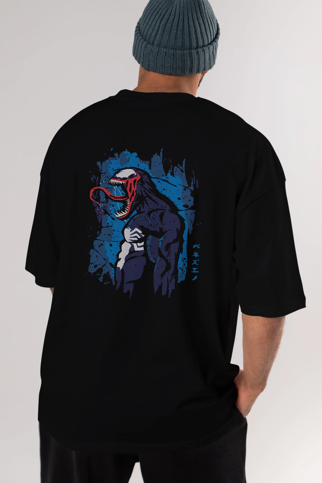 Venom (24) Arka Baskılı Oversize t-shirt Erkek Kadın Unisex %100 Pamuk Bisiklet Yaka tişort