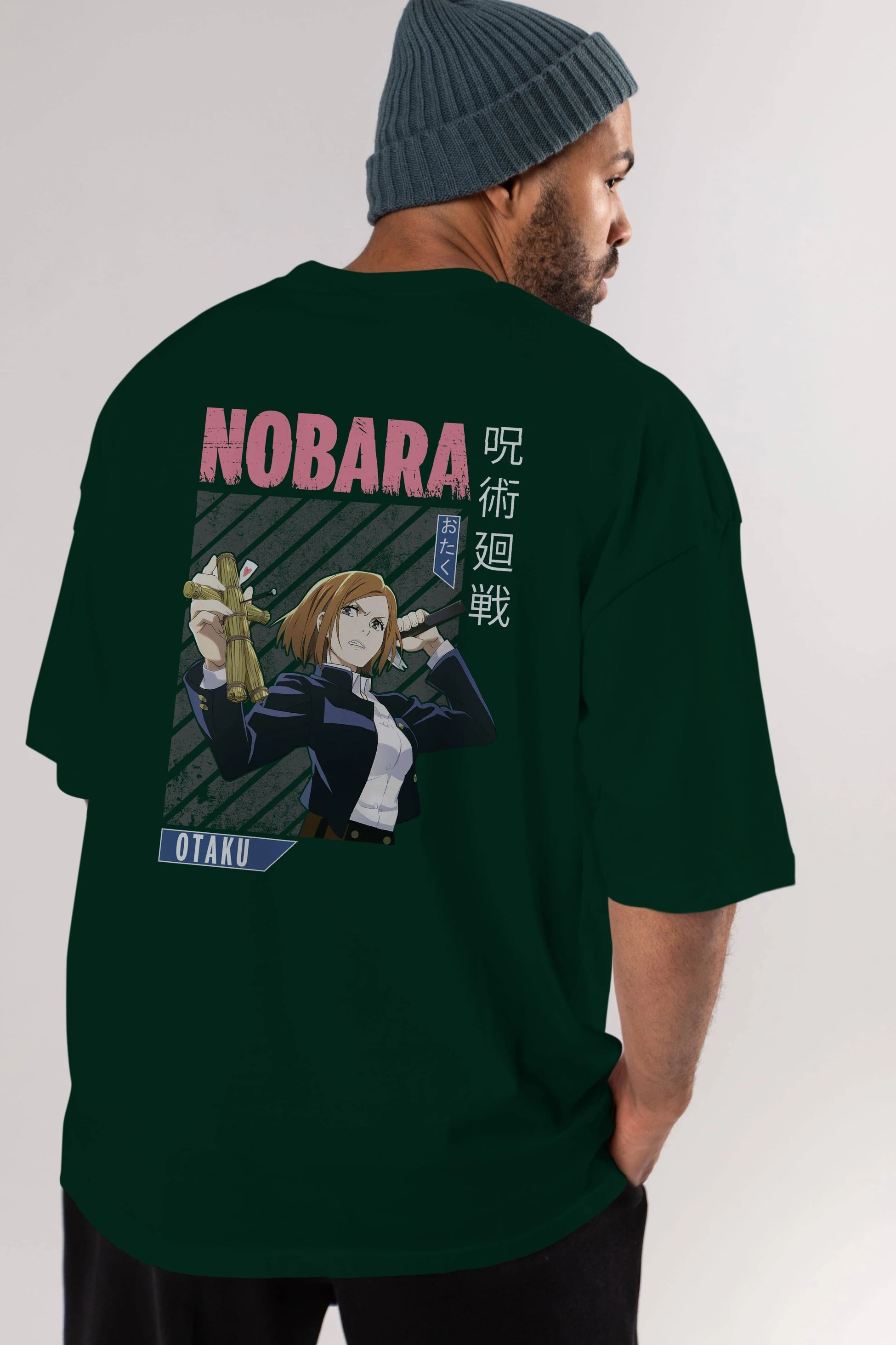 Nobara Kugisaki 6 Anime Arka Baskılı Oversize t-shirt Erkek Kadın Unisex