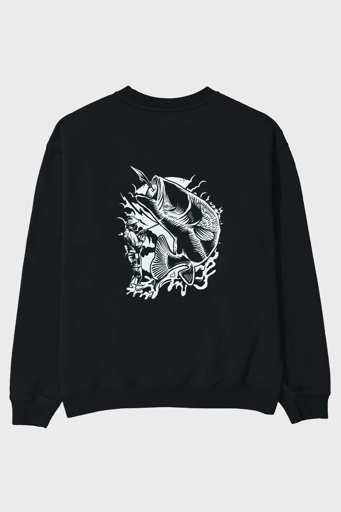 Fisherman Arka Baskılı Oversize Sweatshirt Erkek Kadın Unisex
