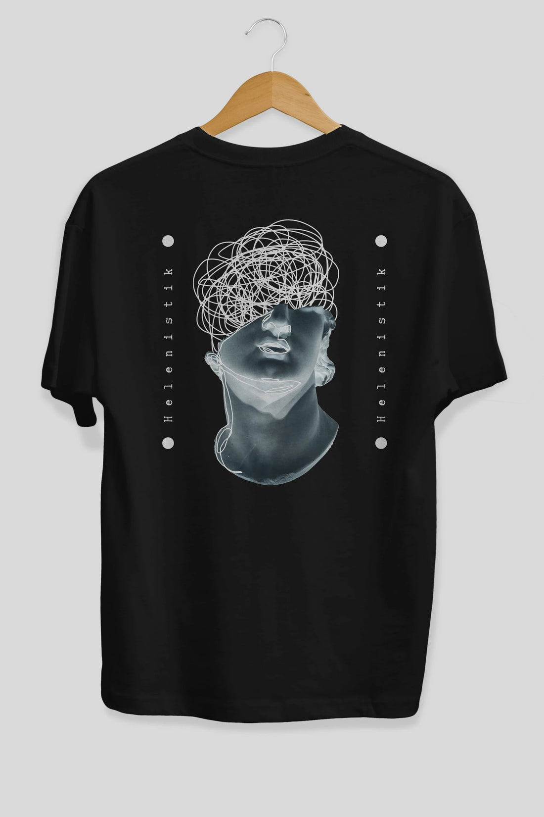 Heykel 2 Arka Baskılı Oversize t-shirt Erkek Kadın Unisex