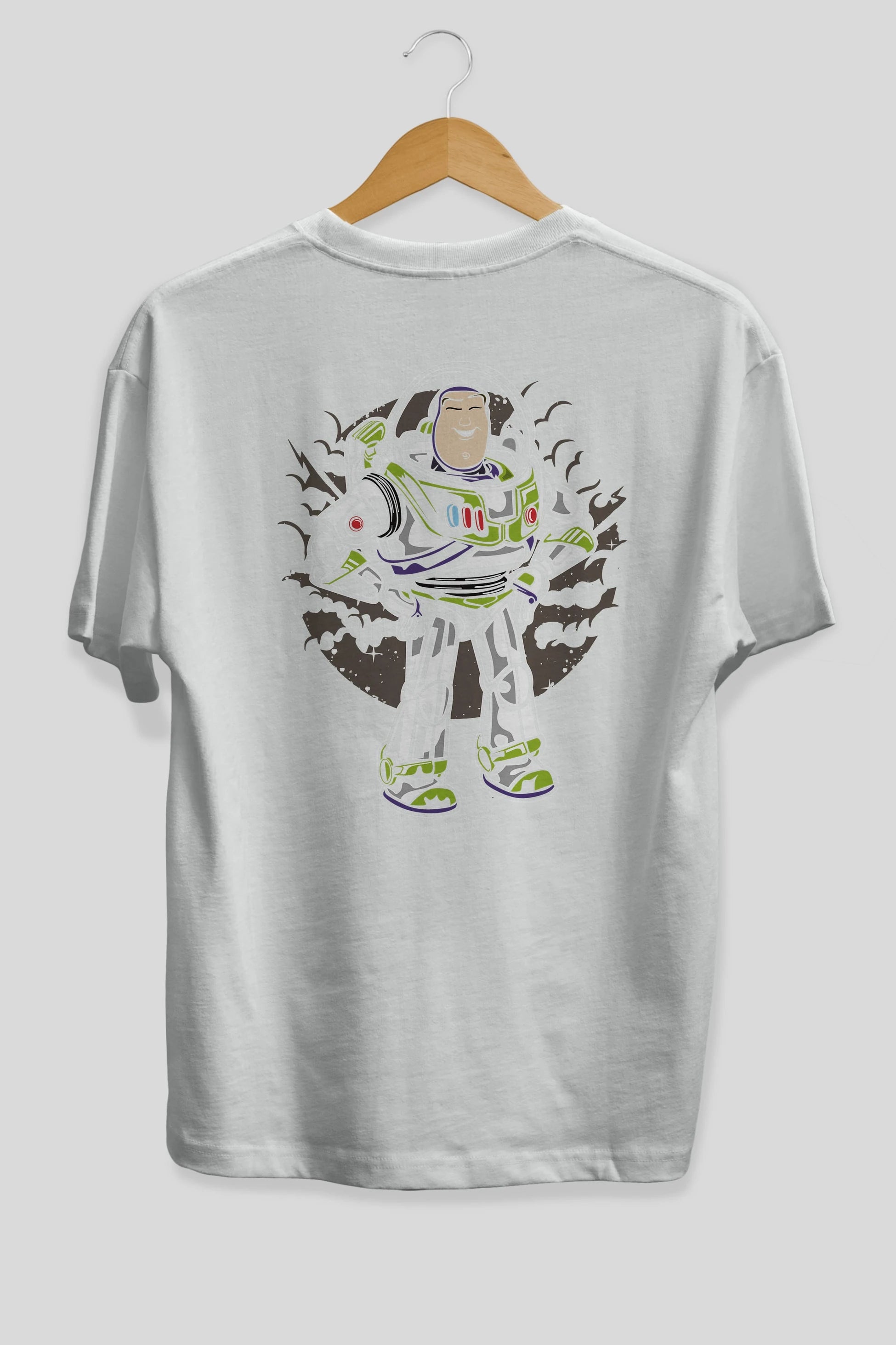 Buzz Arka Baskılı Oversize t-shirt Erkek Kadın Unisex %100 Pamuk