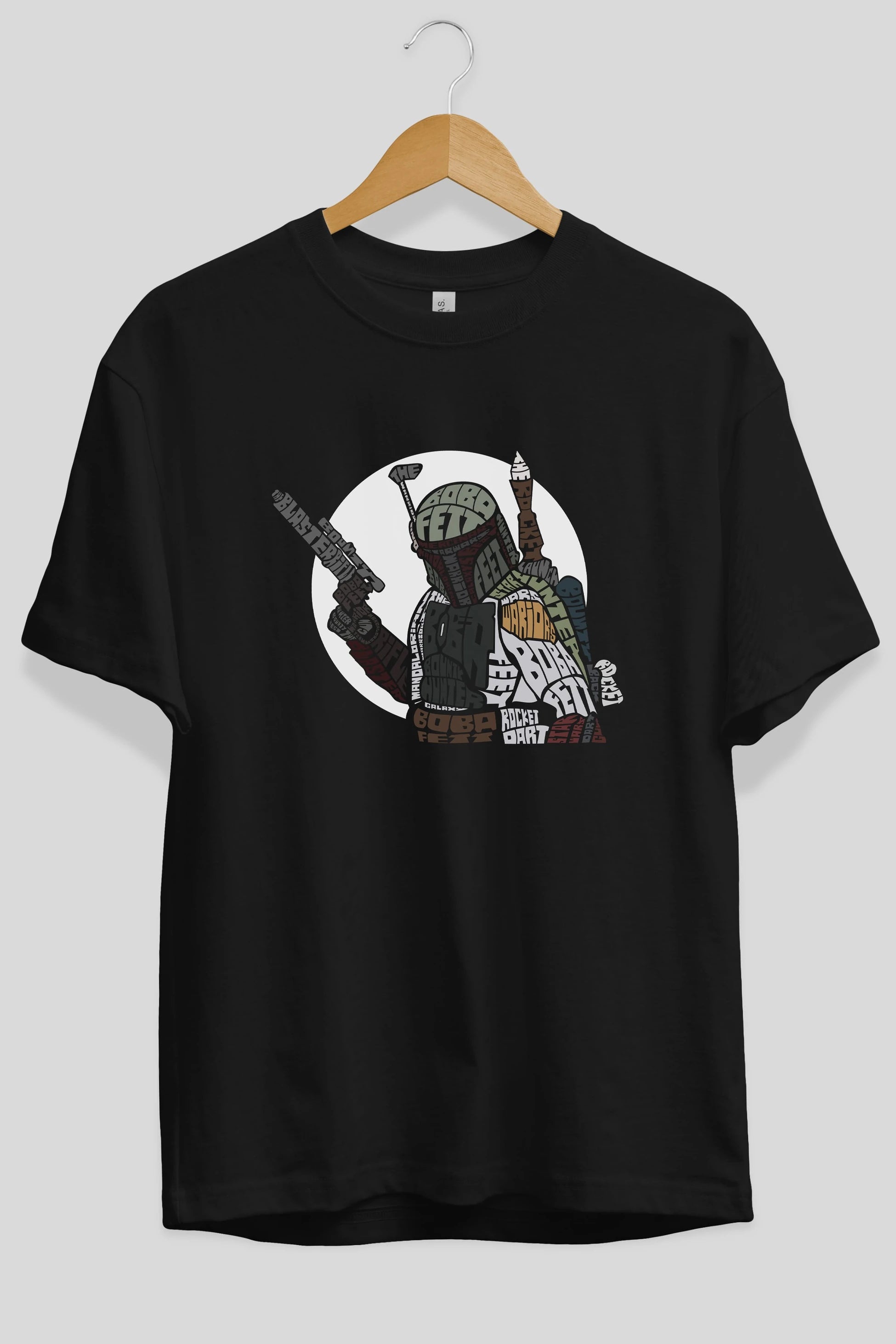 Boba Fett Ön Baskılı Oversize t-shirt %100 pamuk Erkek Kadın Unisex