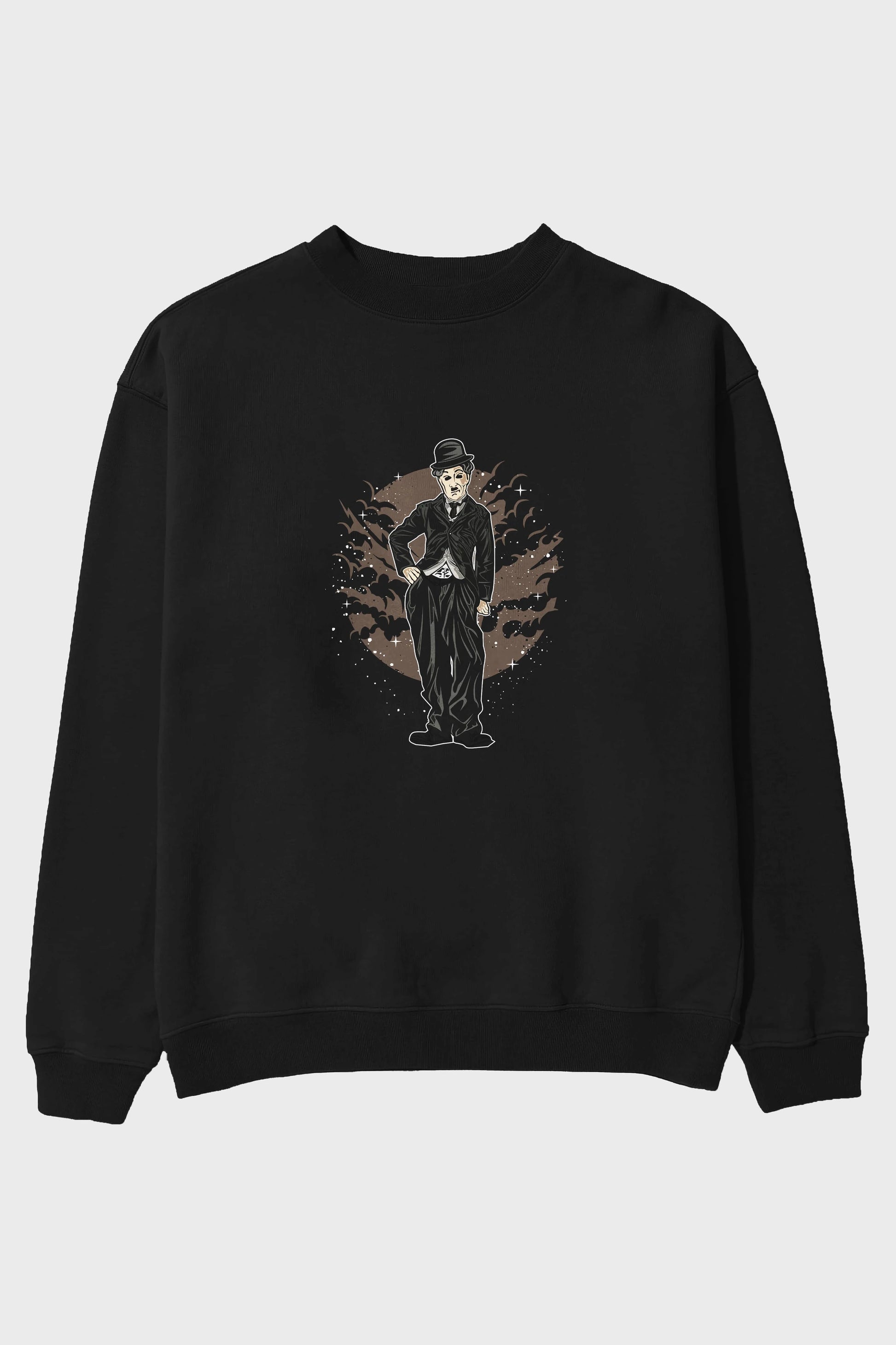 CHAPLIN Ön Baskılı Oversize Sweatshirt Erkek Kadın Unisex