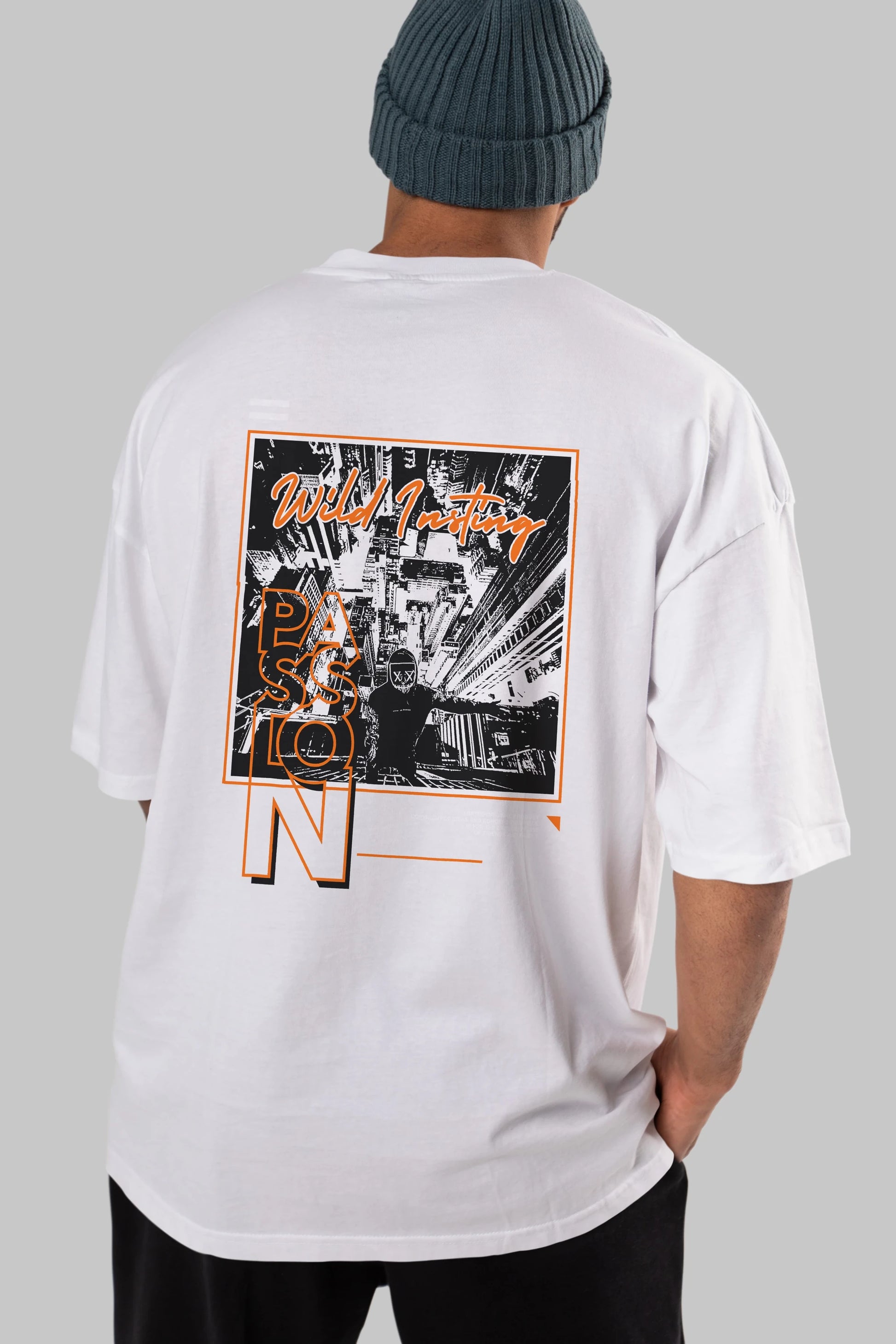 Wild Passion Arka Baskılı Oversize t-shirt Erkek Kadın Unisex