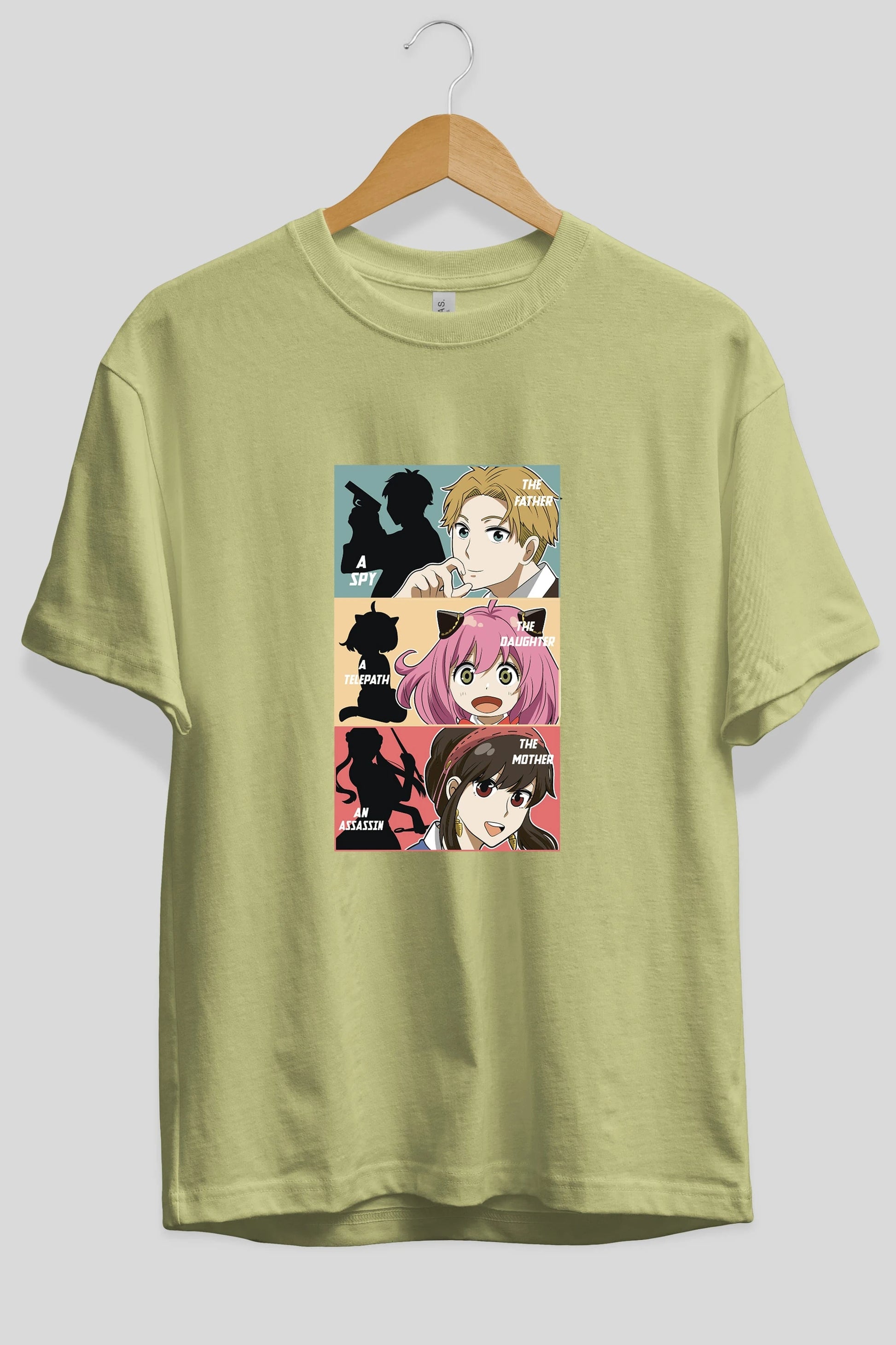 SPY X FAMILY Anime Ön Baskılı Oversize t-shirt %100 pamuk Erkek Kadın Unisex