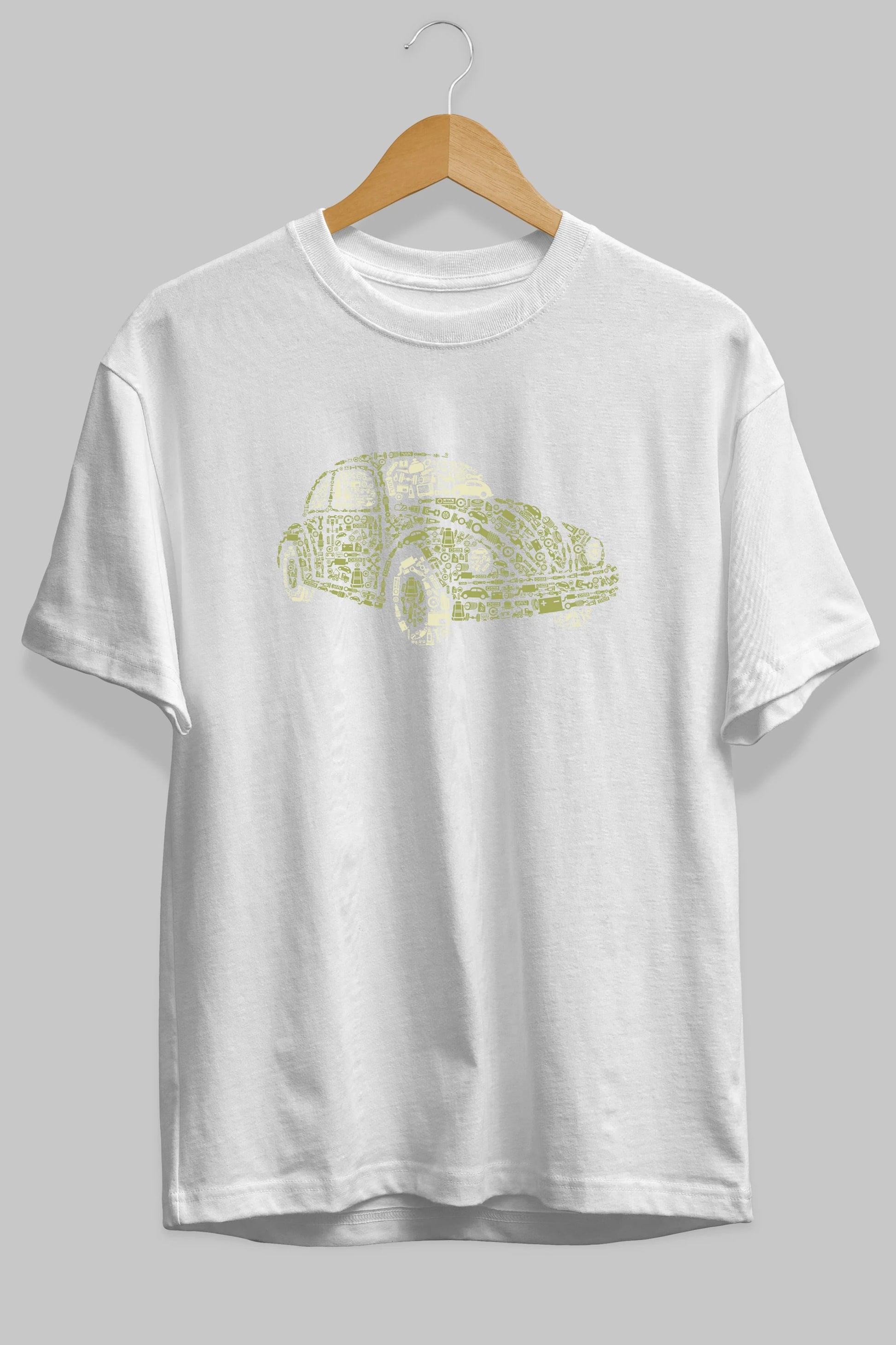 Beetle Ön Baskılı Oversize t-shirt %100 pamuk Erkek Kadın Unisex