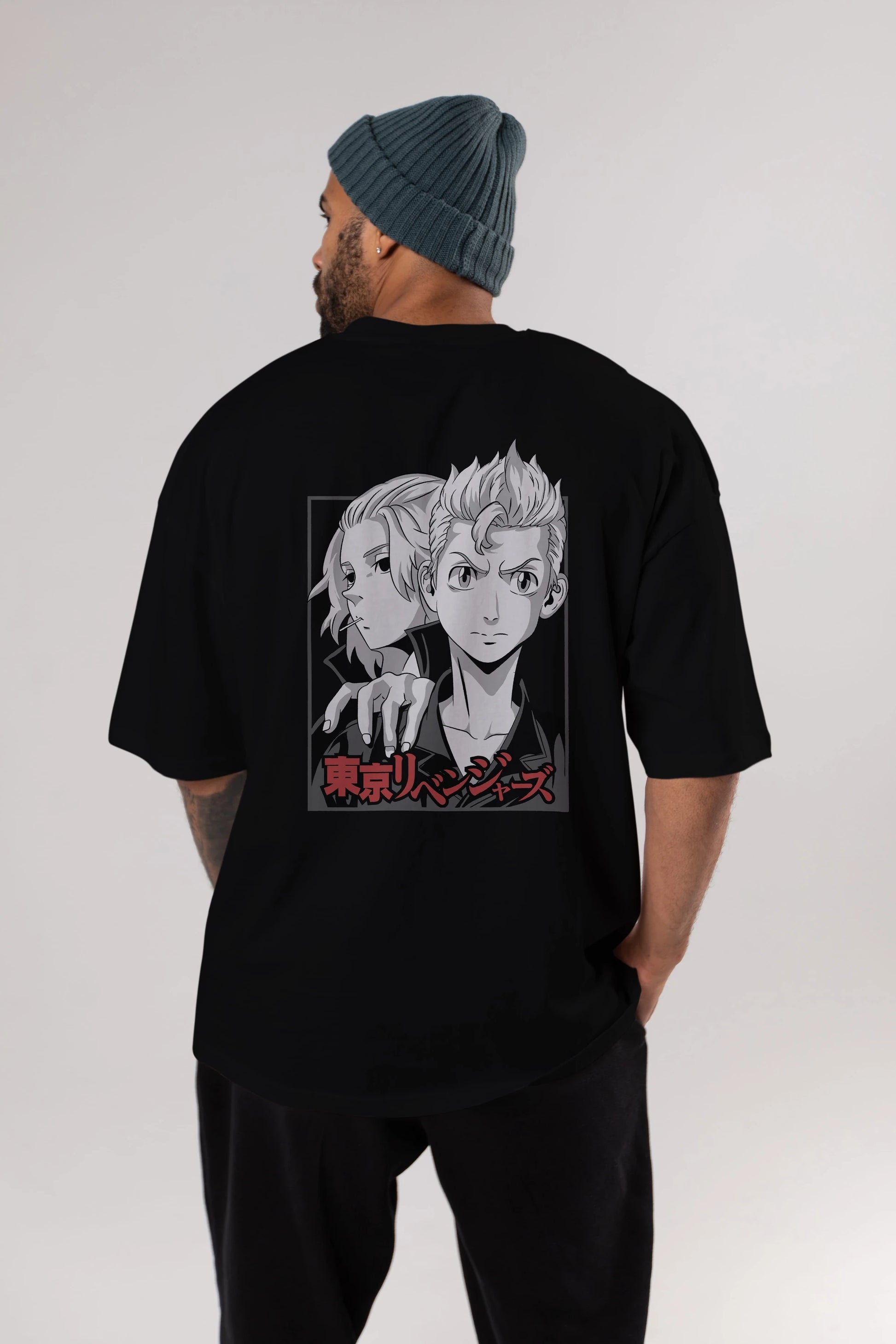 TOKYO REVENGERS Anime Arka Baskılı Oversize t-shirt Erkek Kadın Unisex