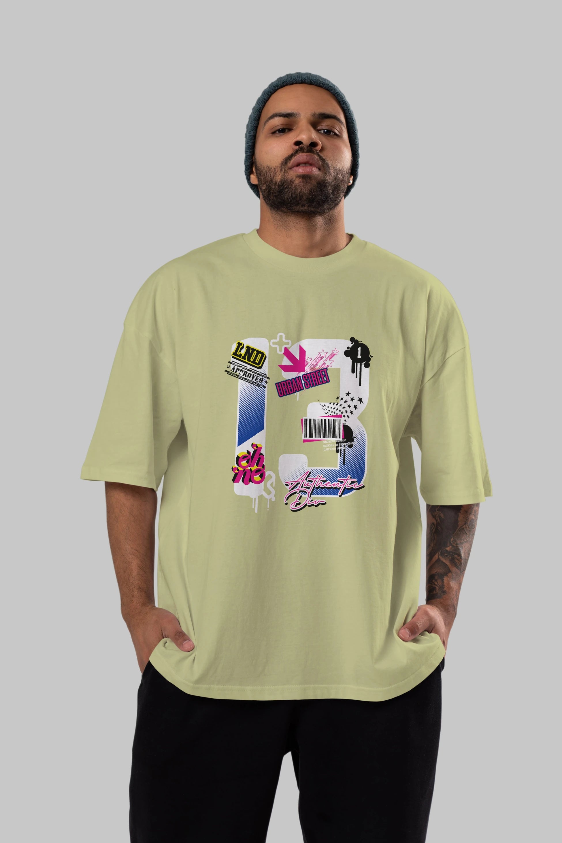 Urban Street 13 Ön Baskılı Oversize t-shirt Erkek Kadın Unisex