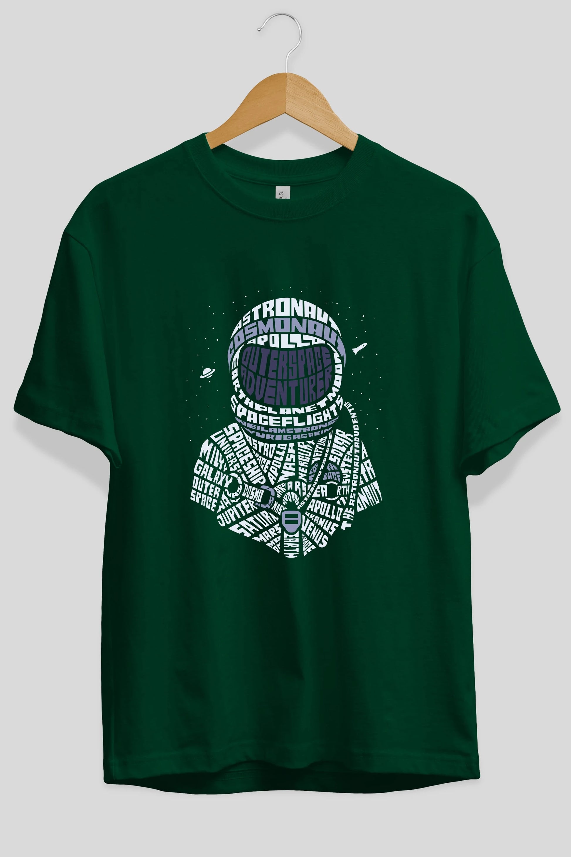 Astronaut Ön Baskılı Oversize t-shirt %100 pamuk Erkek Kadın Unisex