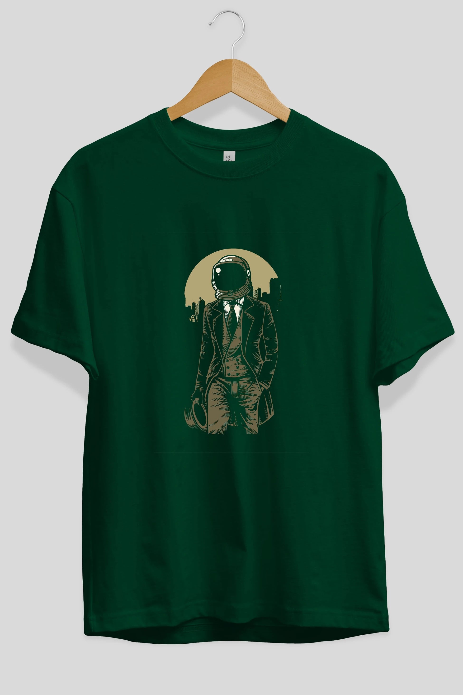 Classic Astronaut Ön Baskılı Oversize t-shirt Erkek Kadın Unisex %100 Pamuk tişort