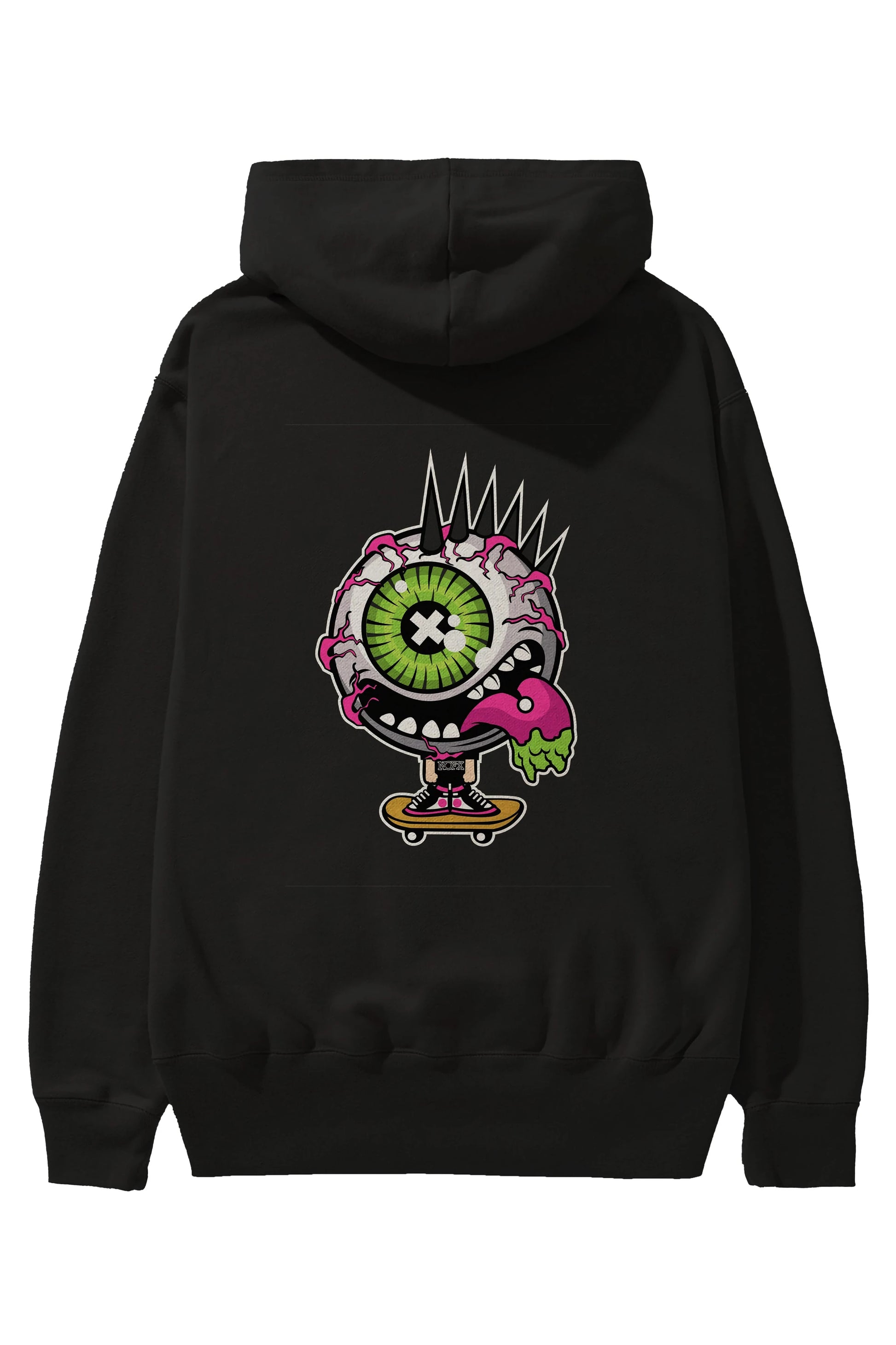 Eye Monster Skater Arka Baskılı Hoodie Oversize Kapüşonlu Sweatshirt Erkek Kadın Unisex