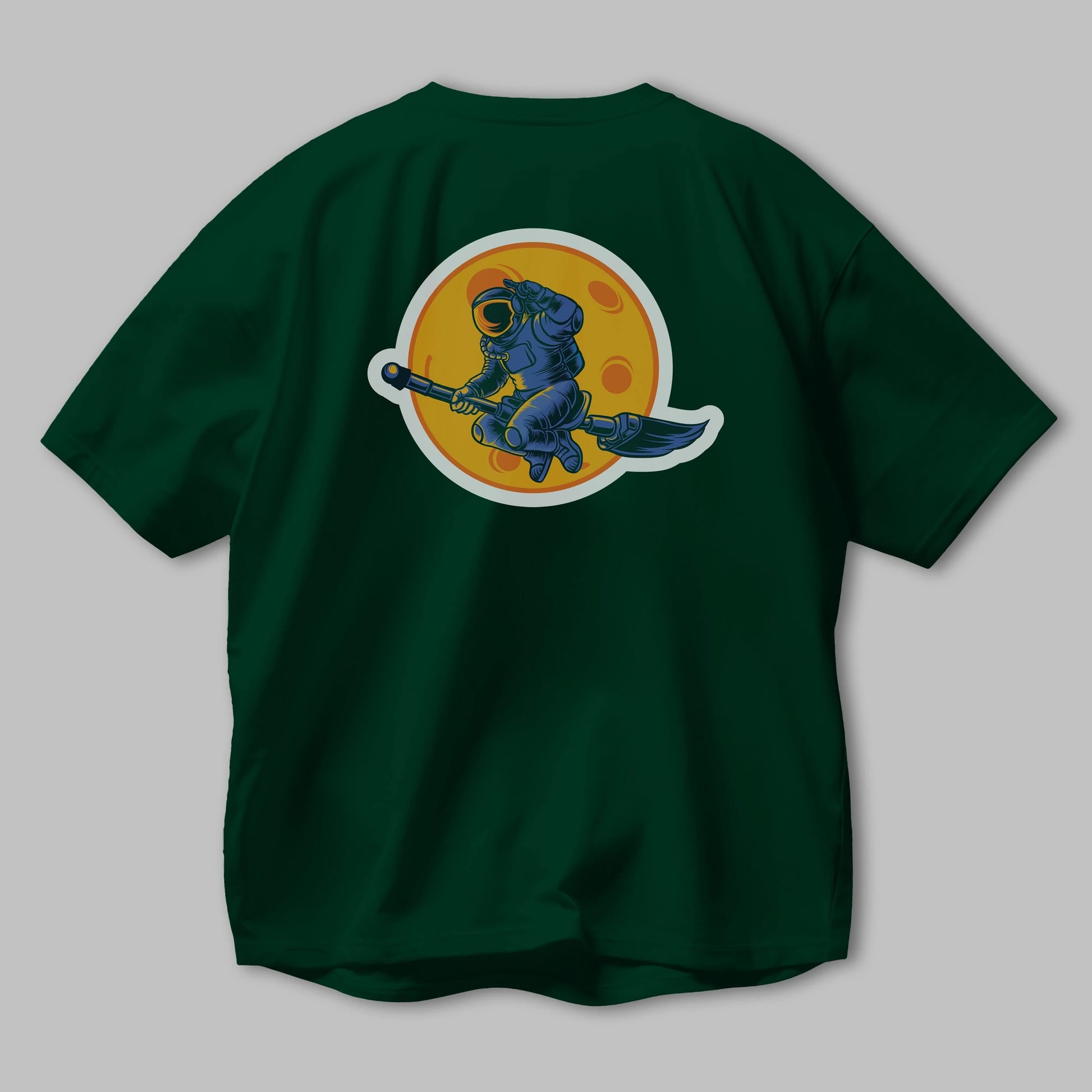 Space Witch Sticker Arka Baskılı Oversize t-shirt Erkek Kadın Unisex