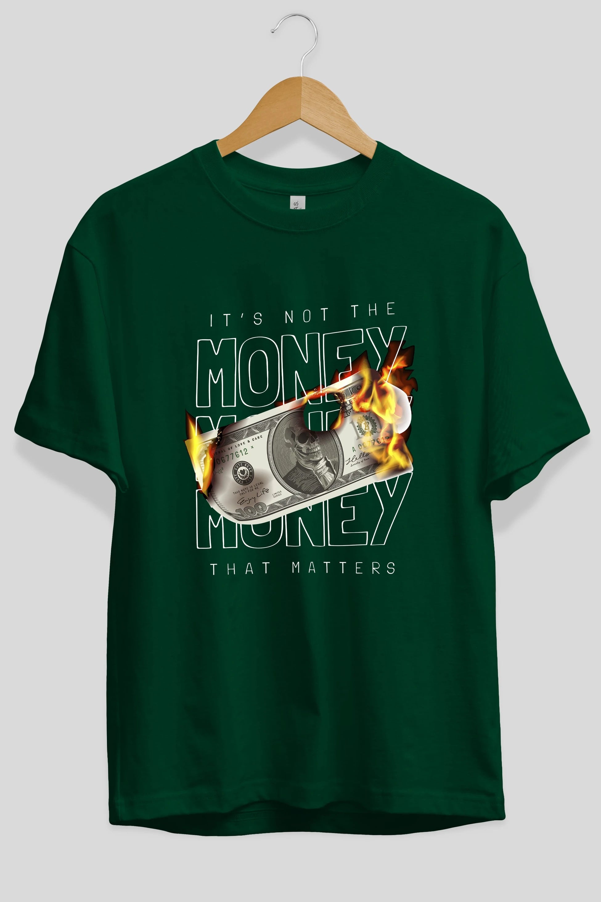 Teddy Bear Its Not The Money Ön Baskılı Oversize t-shirt Erkek Kadın Unisex %100 Pamuk