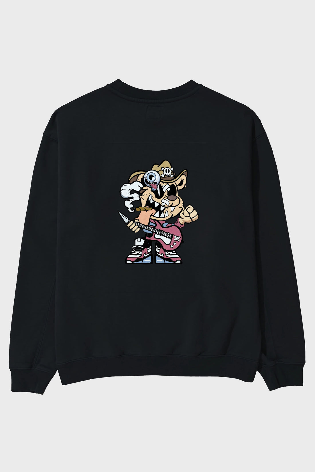 Freddy Bear Arka Baskılı Oversize Sweatshirt Erkek Kadın Unisex