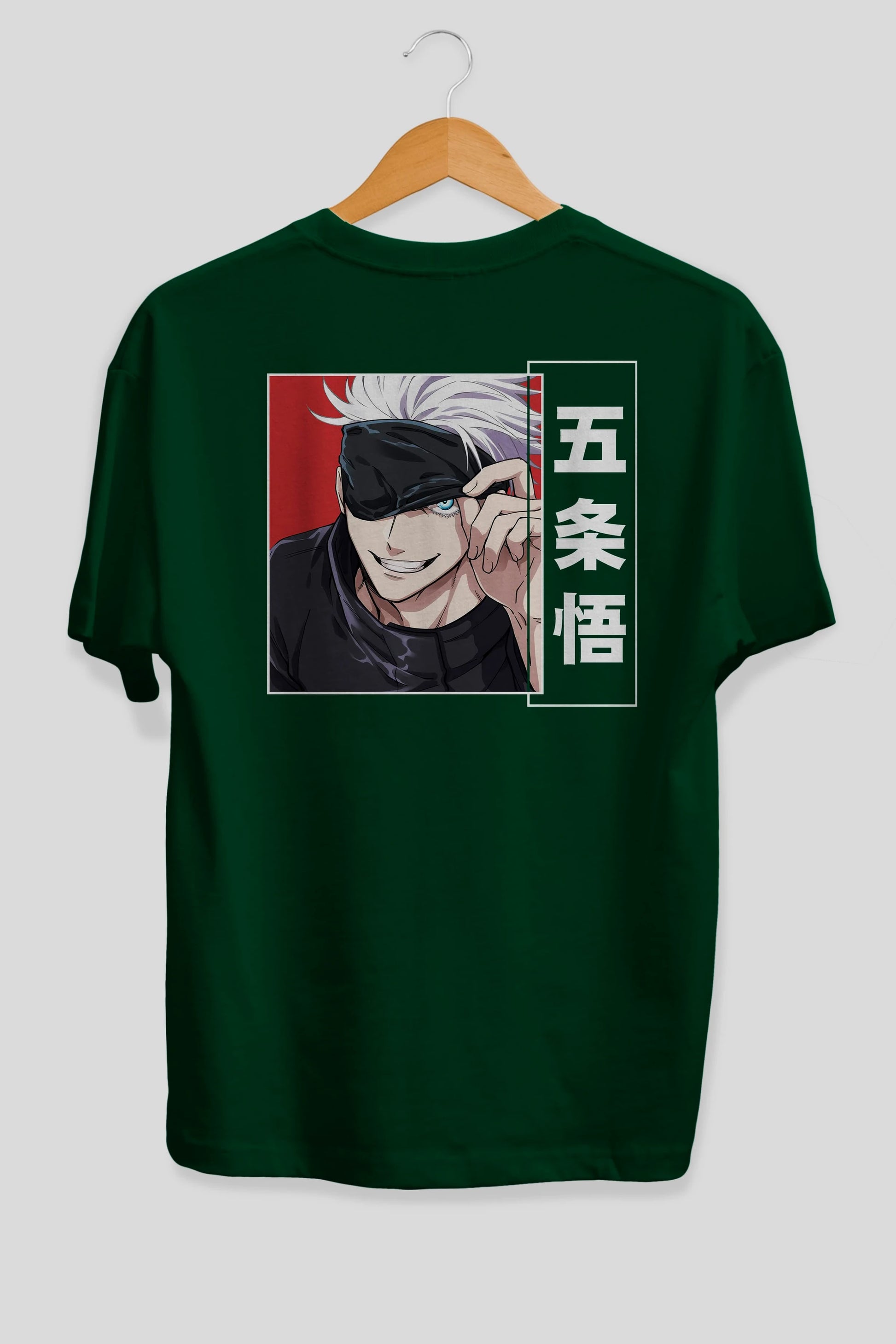 JUJUTSU KAISEN Anime Arka Baskılı Oversize t-shirt Erkek Kadın Unisex