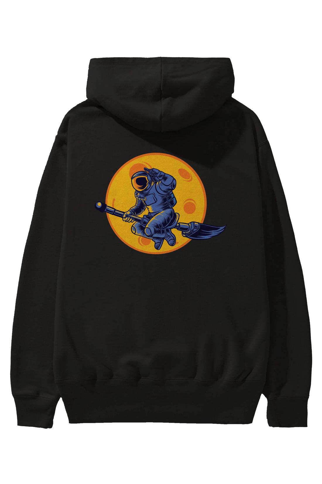 Space Witch Arka Baskılı Hoodie Oversize Kapüşonlu Sweatshirt Erkek Kadın Unisex