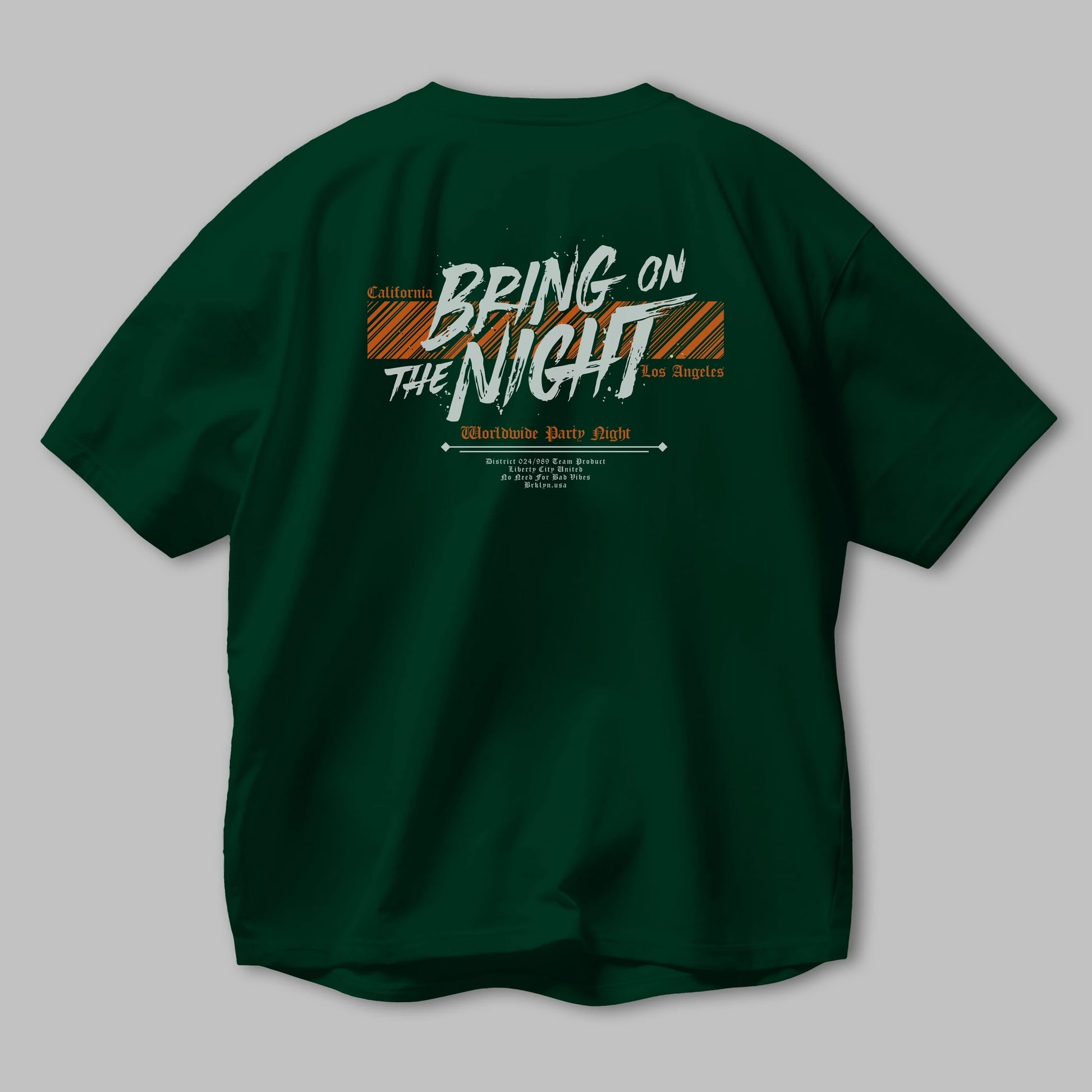 Bring on The Night Arka Baskılı Oversize t-shirt Erkek Kadın Unisex