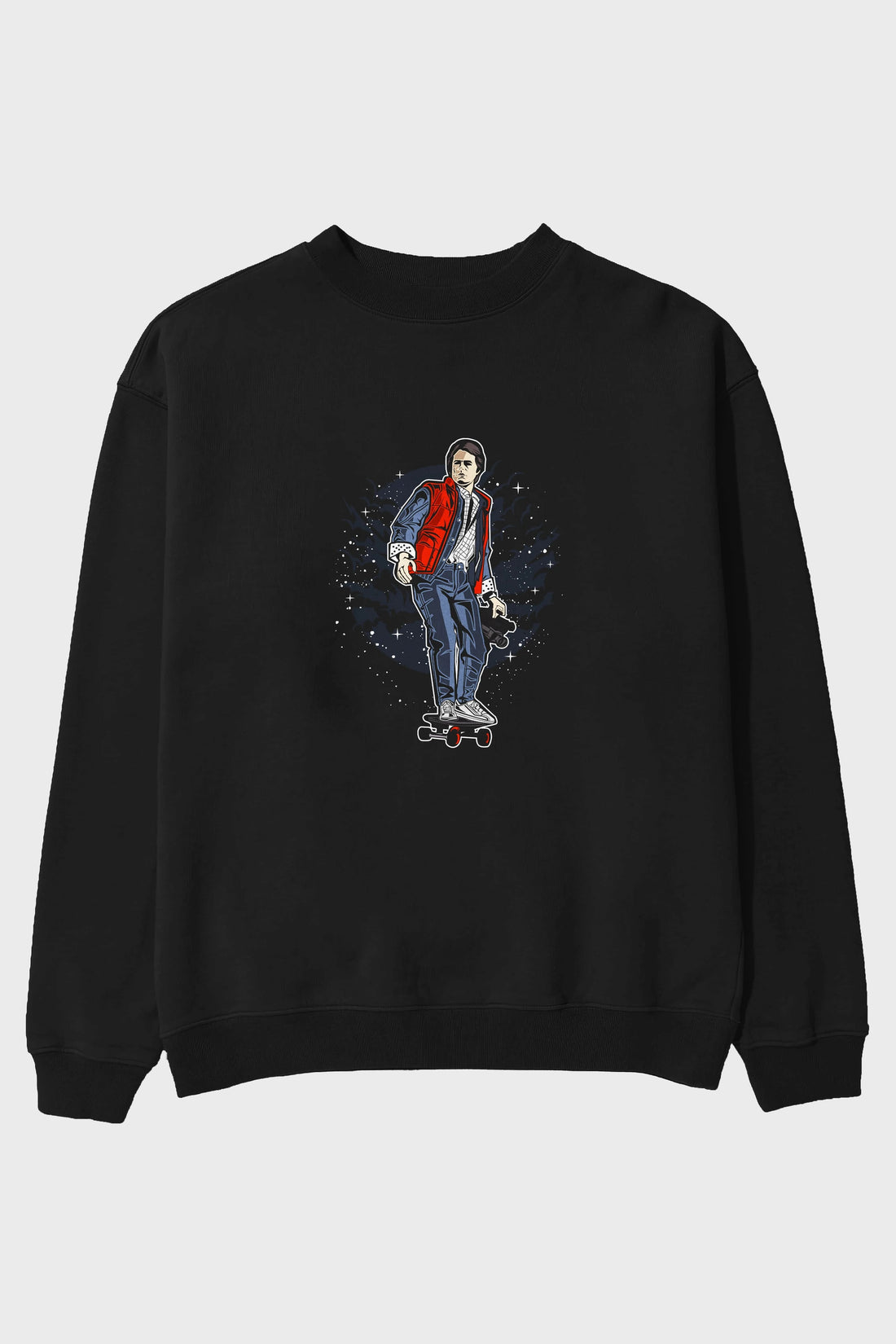 MARTY Ön Baskılı Oversize Sweatshirt Erkek Kadın Unisex