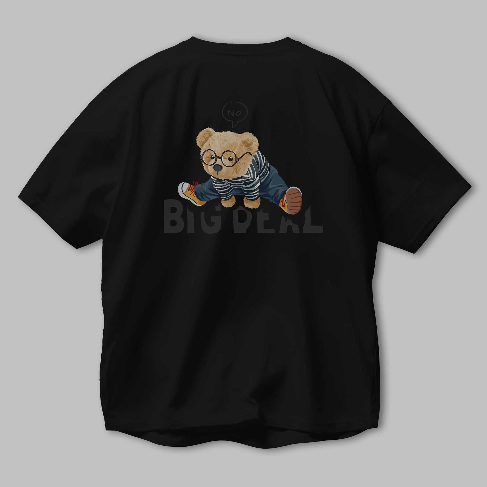 Teddy Bear Big Deal Arka Baskılı Oversize t-shirt Erkek Kadın Unisex %100 Pamuk