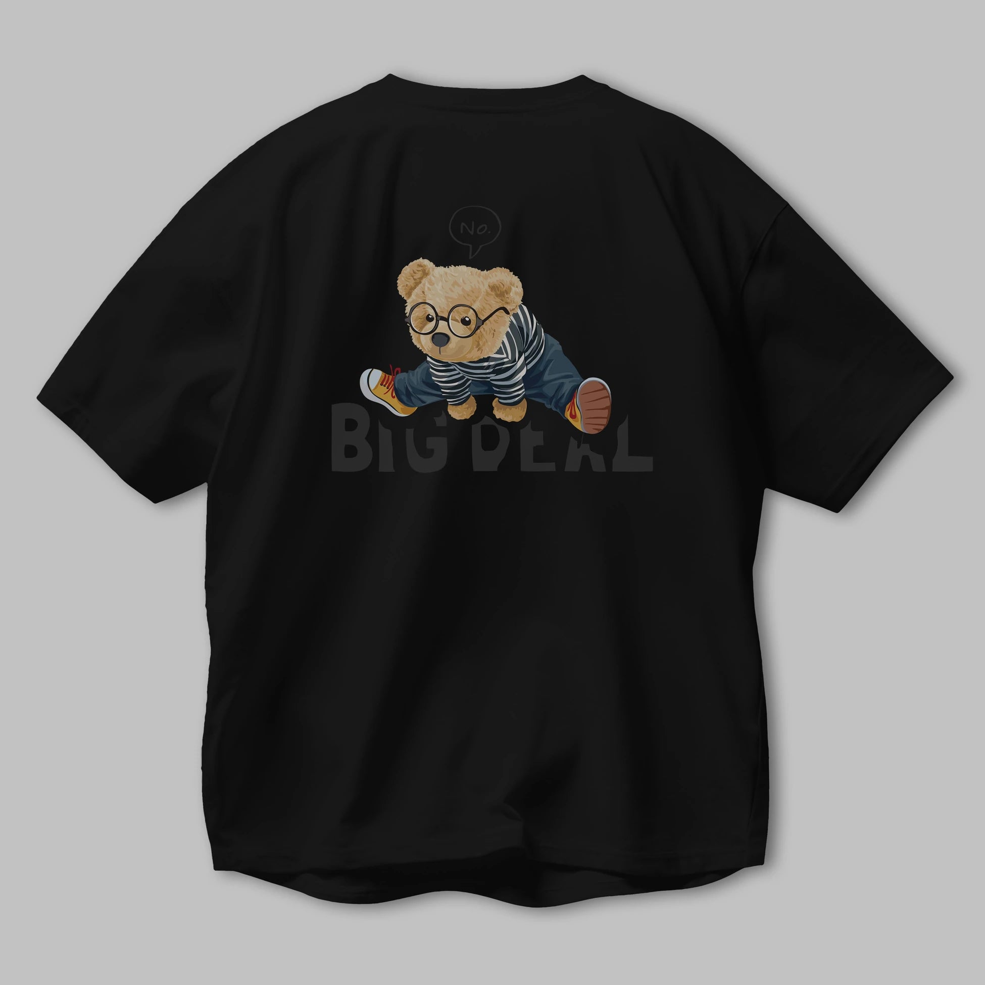 Teddy Bear Big Deal Arka Baskılı Oversize t-shirt Erkek Kadın Unisex %100 Pamuk