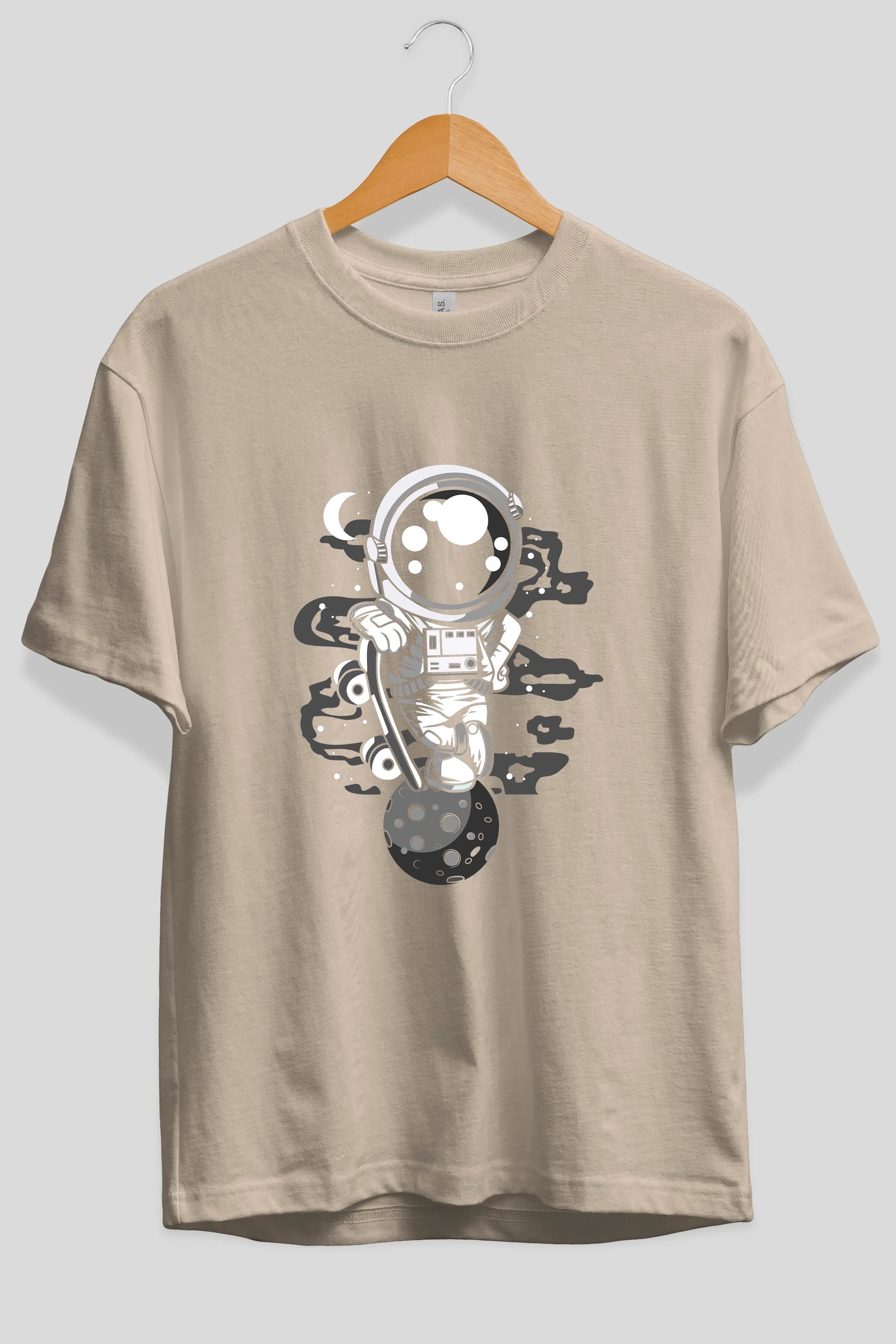 Astronaut Skater Boy Ön Baskılı Oversize t-shirt Erkek Kadın Unisex