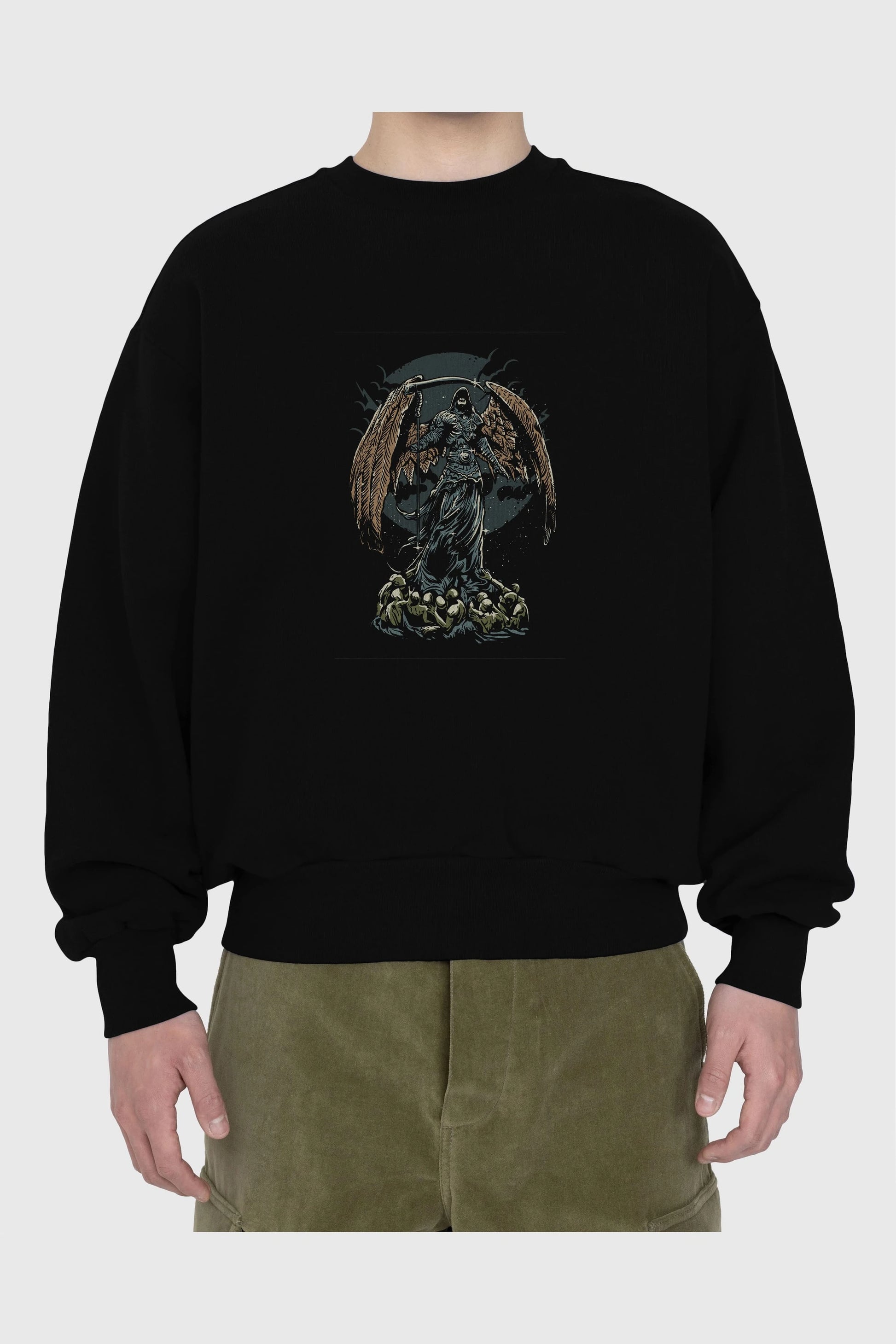 Darkness Ön Baskılı Oversize Sweatshirt Erkek Kadın Unisex
