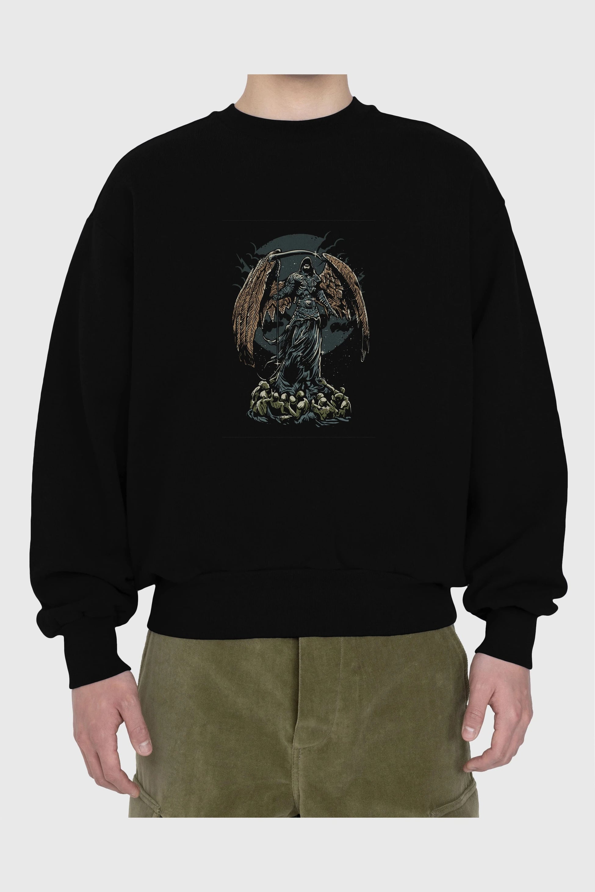 Darkness Ön Baskılı Oversize Sweatshirt Erkek Kadın Unisex