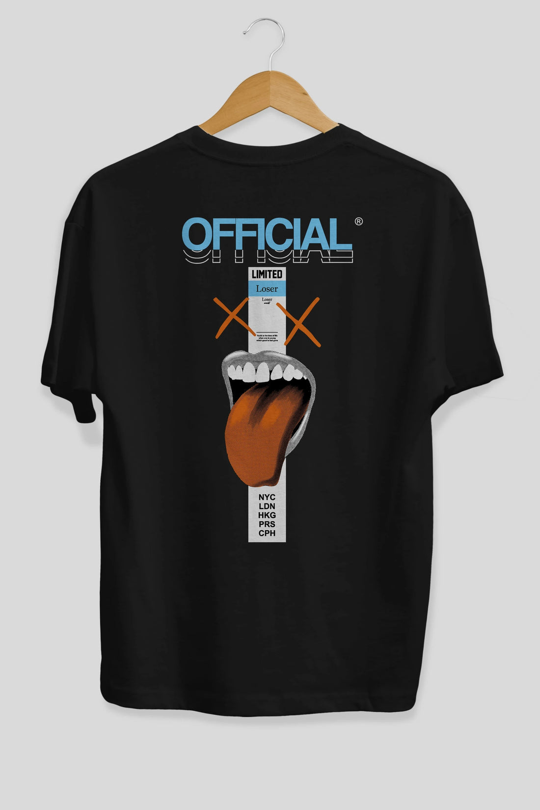 Official Loser Arka Baskılı Oversize t-shirt Erkek Kadın Unisex