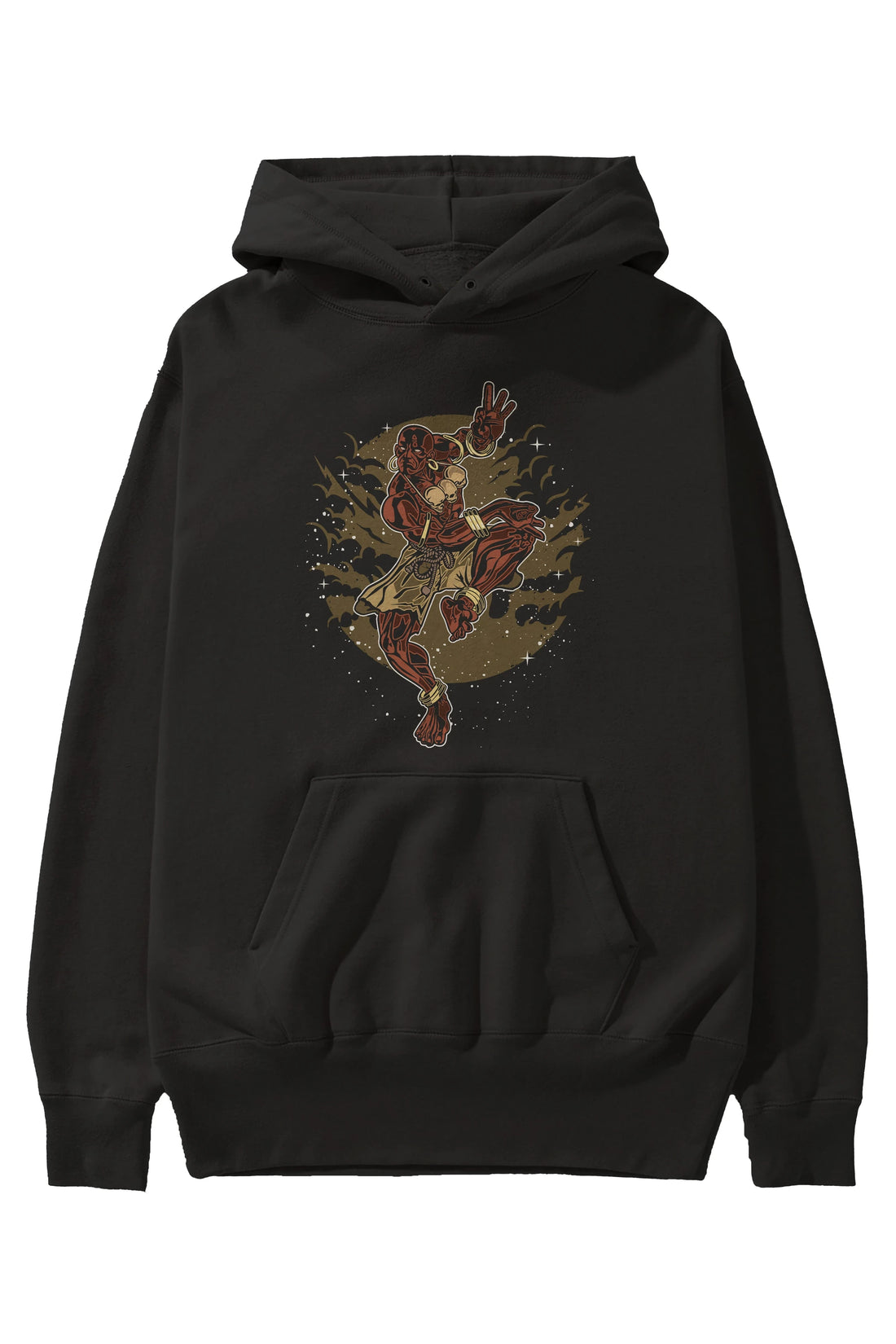DHALSIM Ön Baskılı Hoodie Oversize Kapüşonlu Sweatshirt Erkek Kadın Unisex