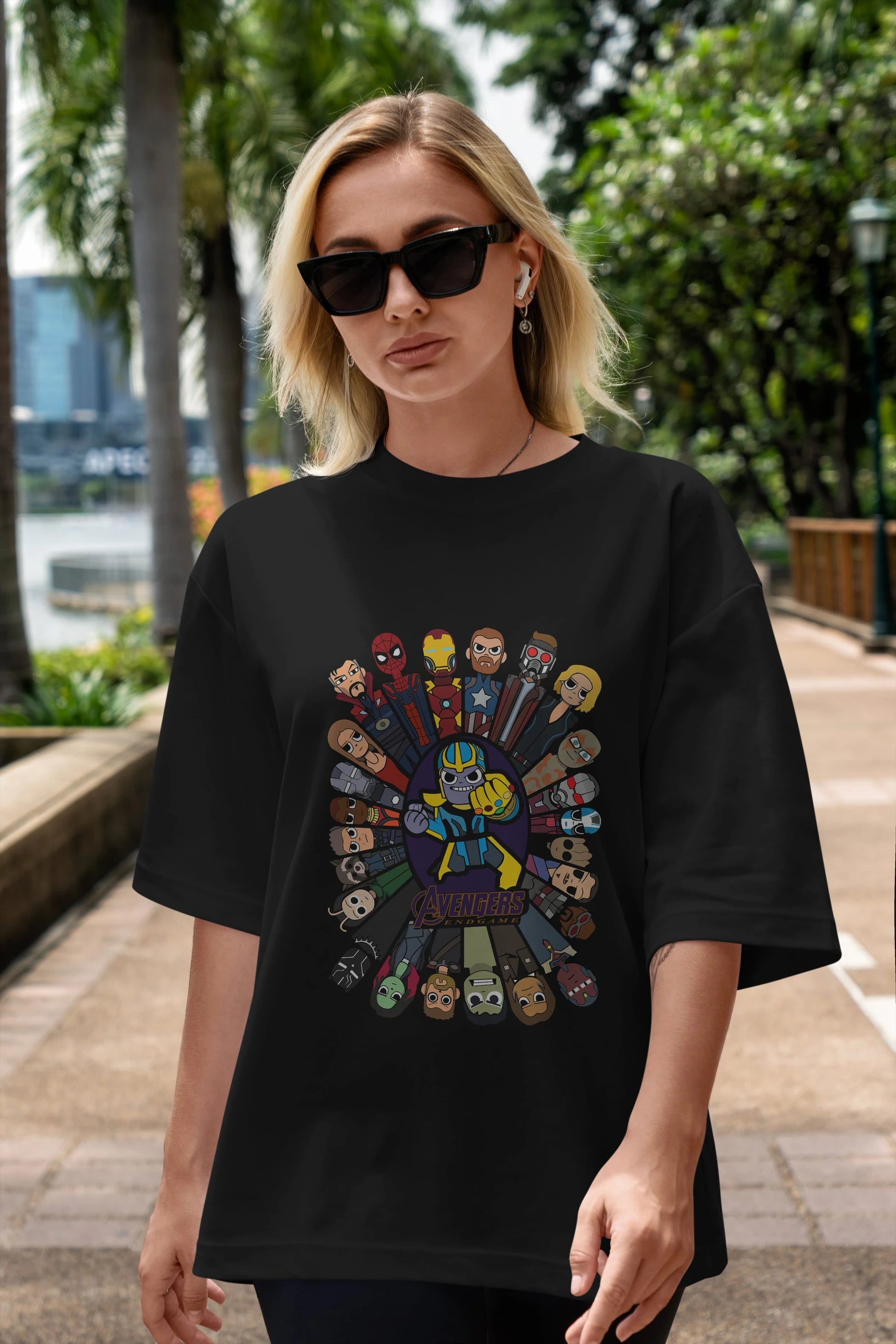 The Avengers (2) Ön Baskılı Oversize t-shirt Erkek Kadın Unisex %100 Pamuk Bisiklet Yaka tişort
