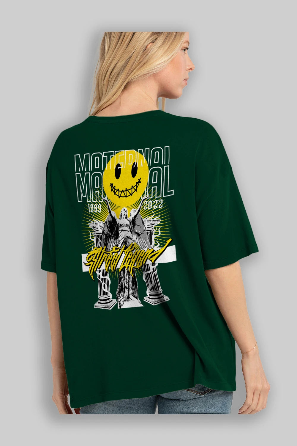 Maternal Street Legend Arka Baskılı Oversize t-shirt Erkek Kadın Unisex