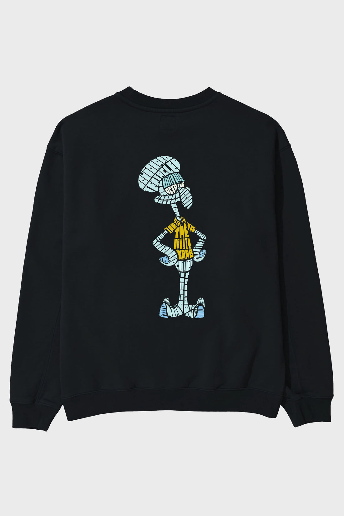 Squidward Arka Baskılı Oversize Sweatshirt Erkek Kadın Unisex