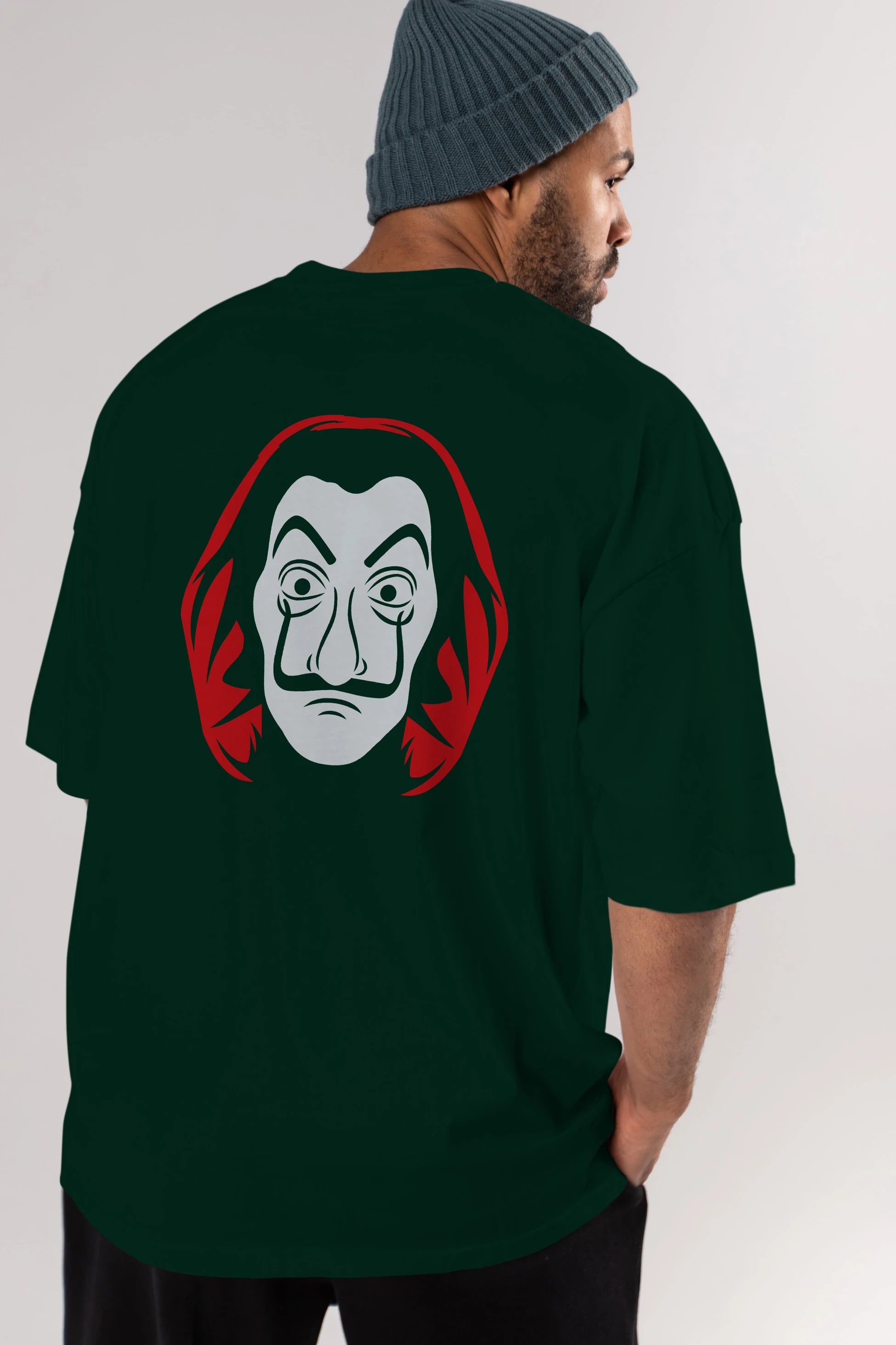 La Casa De Papel (8) Arka Baskılı Oversize t-shirt Erkek Kadın Unisex %100 Pamuk Bisiklet Yaka tişort