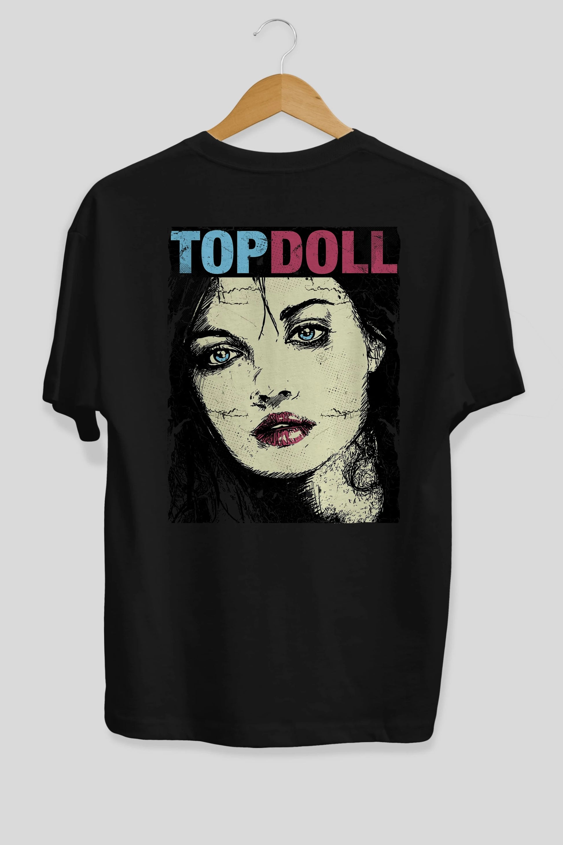 Topdoll Streetwear Arka Baskılı Oversize t-shirt Erkek Kadın Unisex
