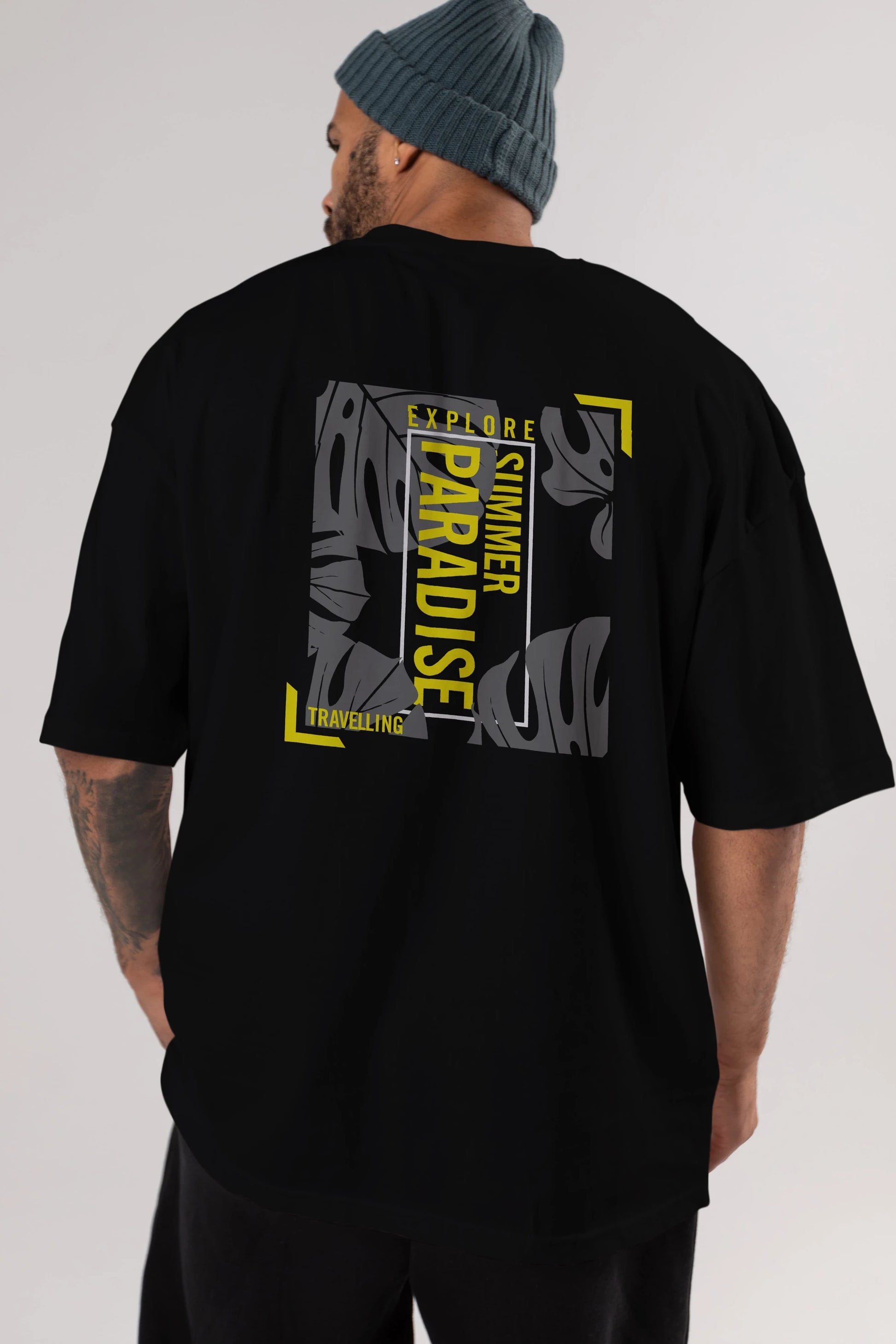 Explore Summer Arka Baskılı Oversize t-shirt Erkek Kadın Unisex
