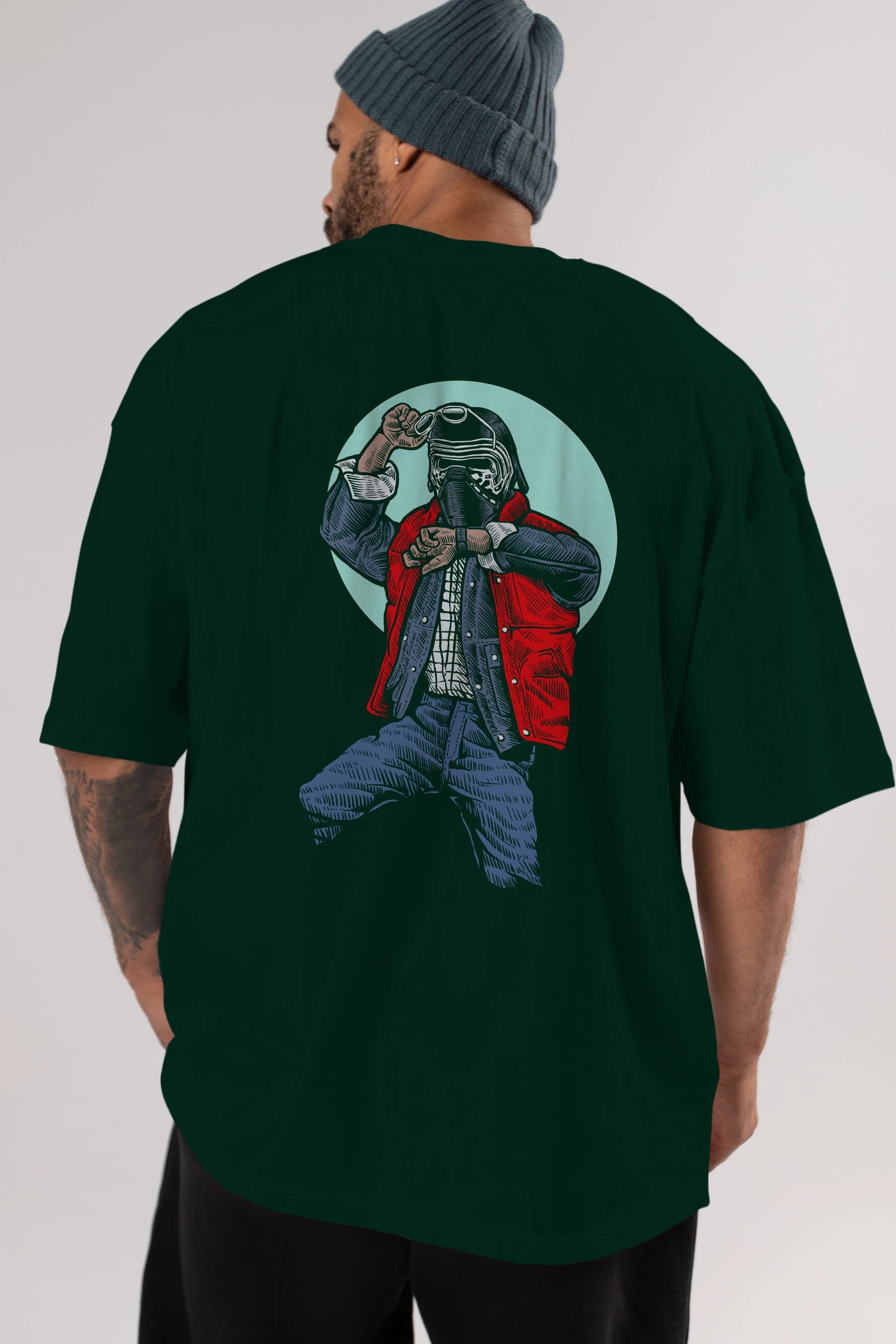 Kylo Mcfly Arka Baskılı Oversize t-shirt Erkek Kadın Unisex %100 Pamuk