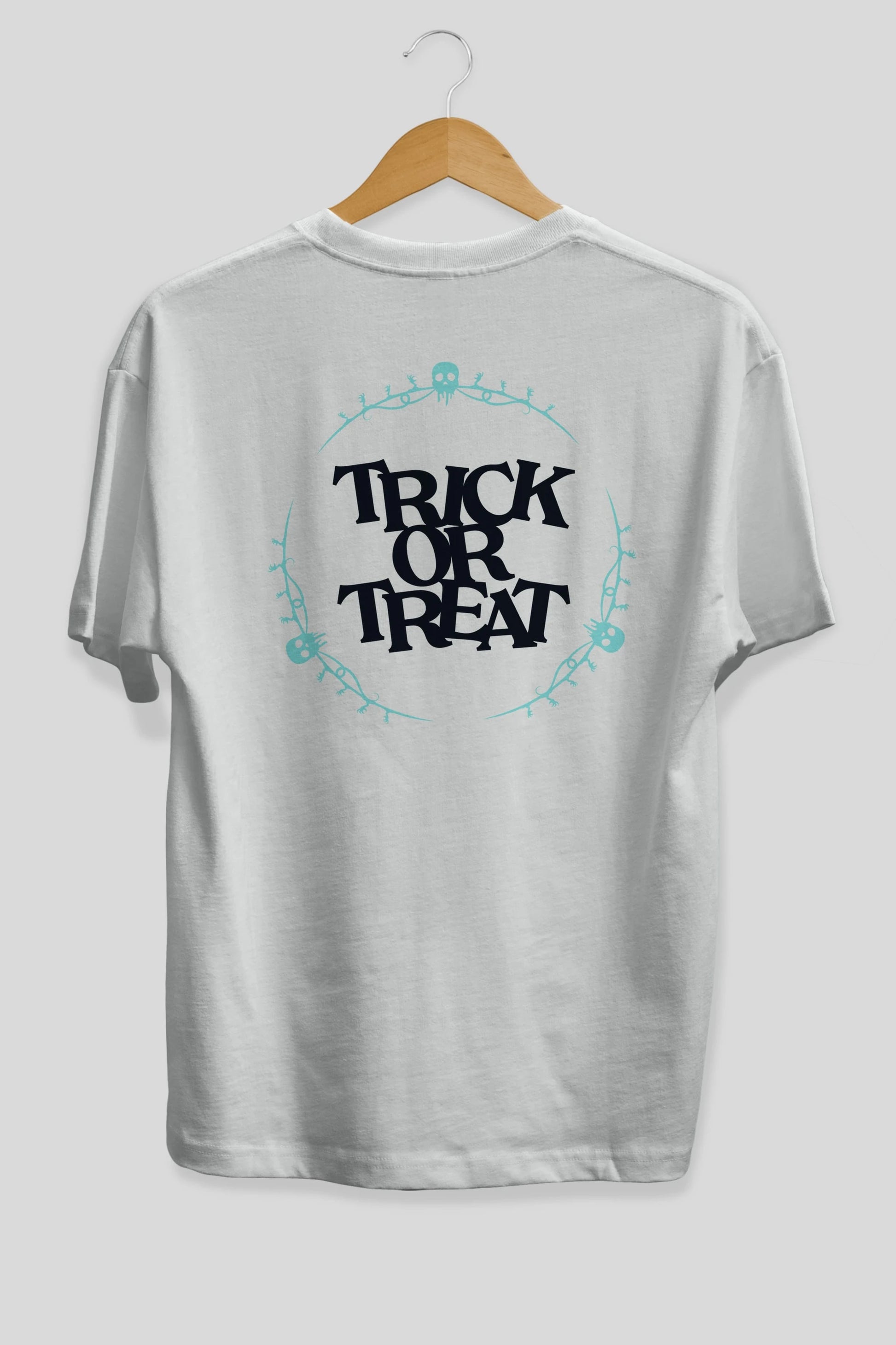 Trick or Treat Yazılı Arka Baskılı Oversize t-shirt Erkek Kadın Unisex
