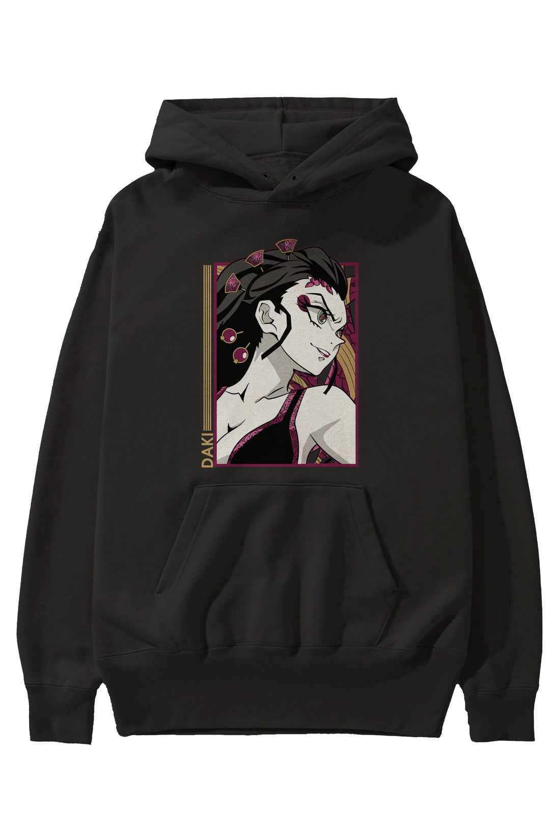 Daki DEMION SLAYER Anime Ön Baskılı Hoodie Oversize Kapüşonlu Sweatshirt Erkek Kadın Unisex