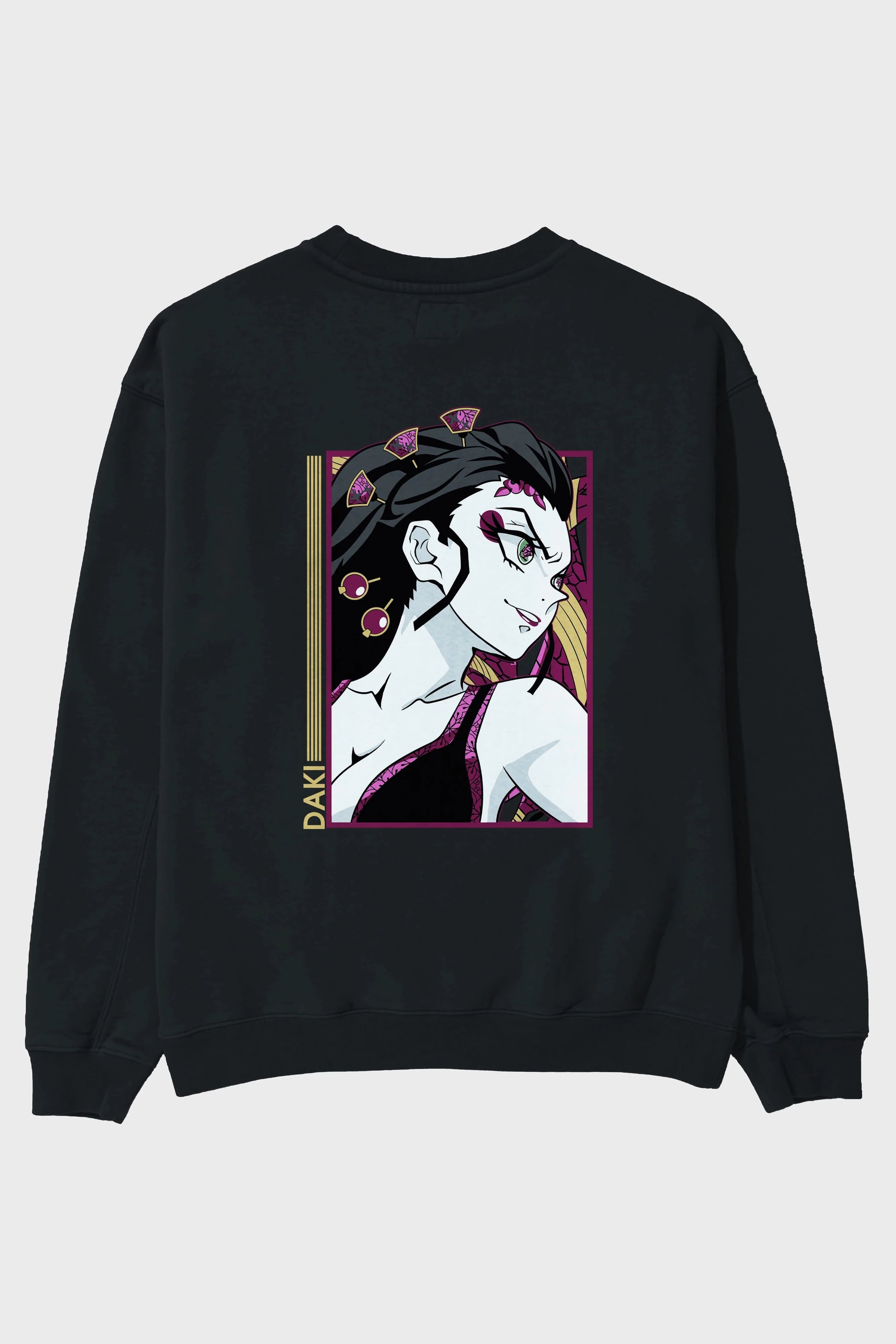 Daki DEMION SLAYER Anime Arka Baskılı Oversize Sweatshirt Erkek Kadın Unisex