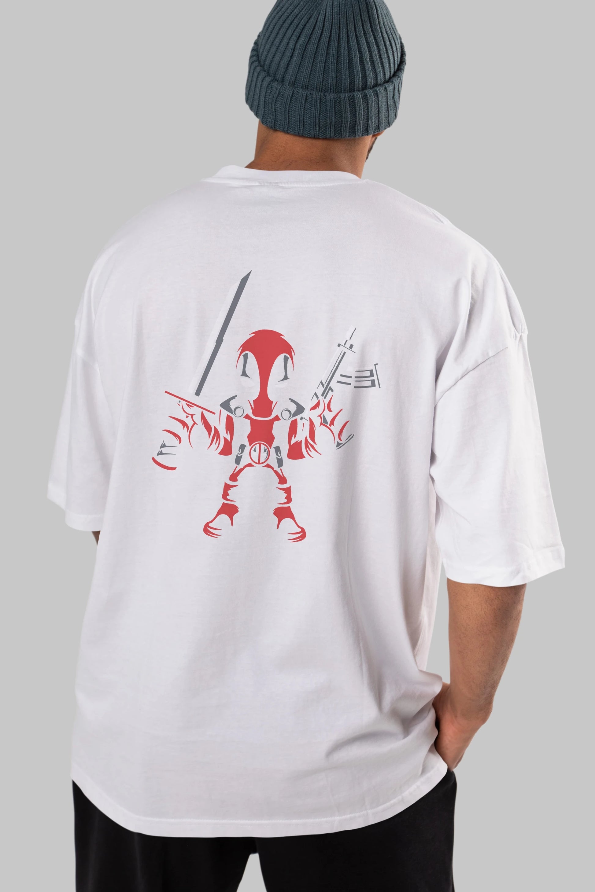Deadpool (11) Arka Baskılı Oversize t-shirt Erkek Kadın Unisex %100 Pamuk Bisiklet Yaka tişort