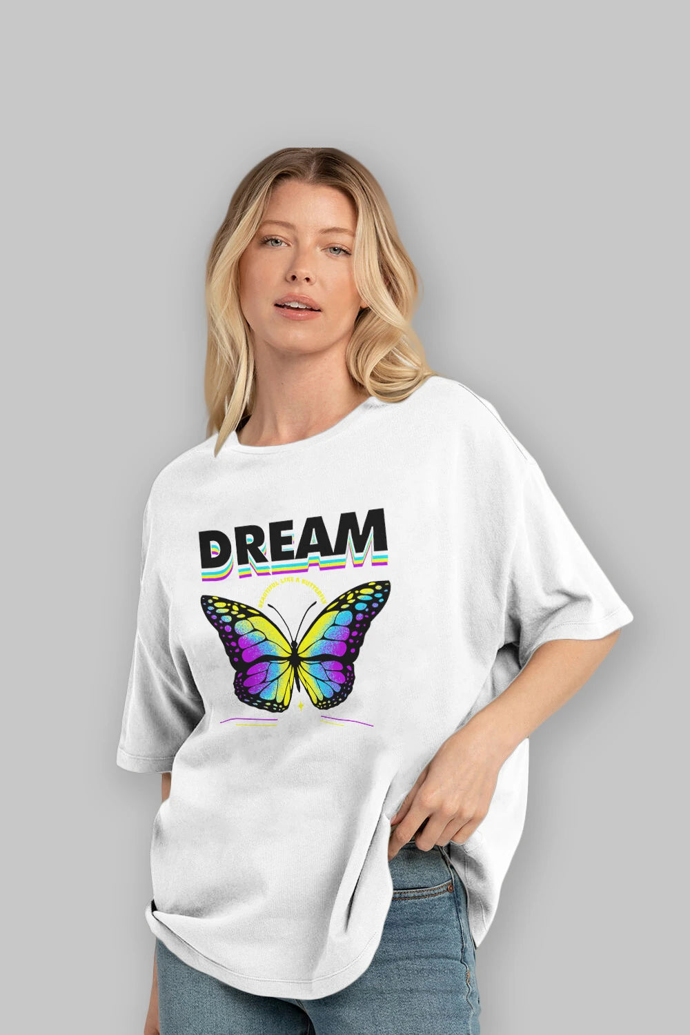 Dream Company Ön Baskılı Oversize t-shirt Erkek Kadın Unisex